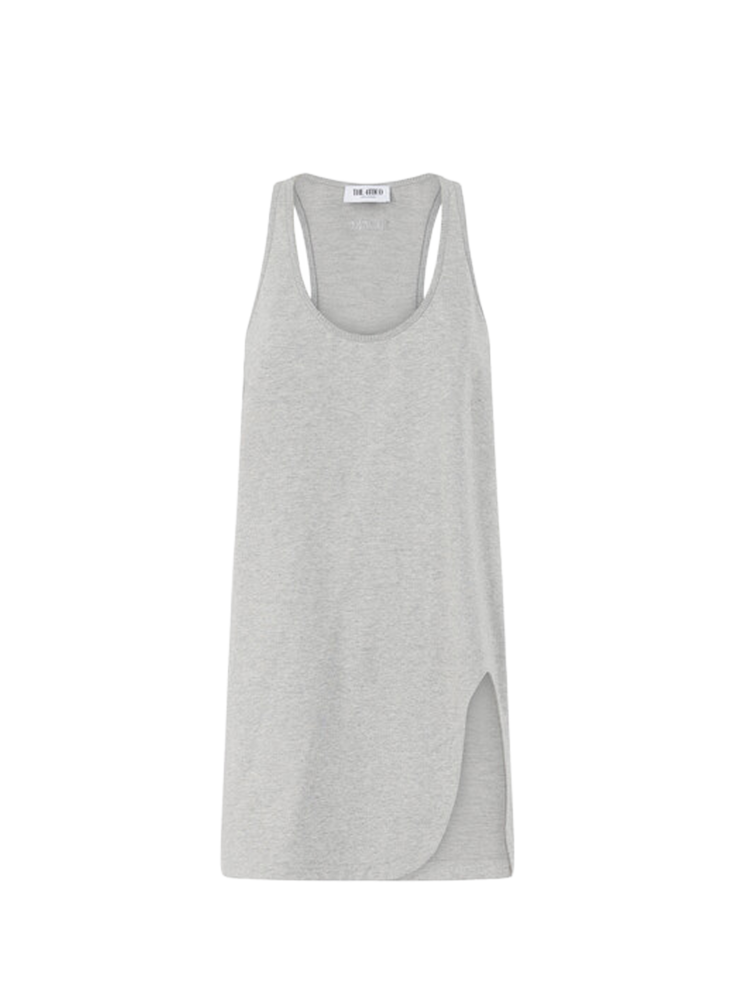 Robe débardeur courte en coton mélangé THE ATTICO Gris