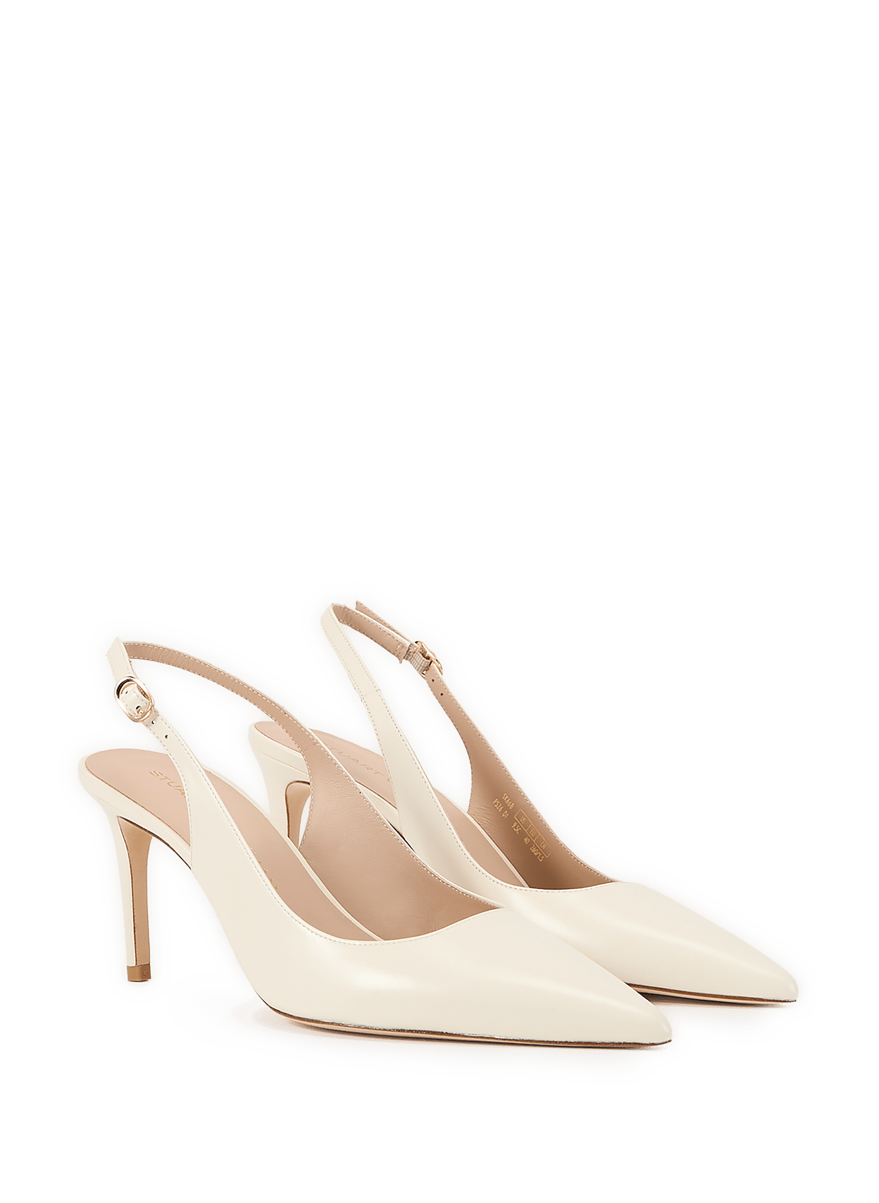 Slingbacks en cuir de veau STUART WEITZMAN Beige