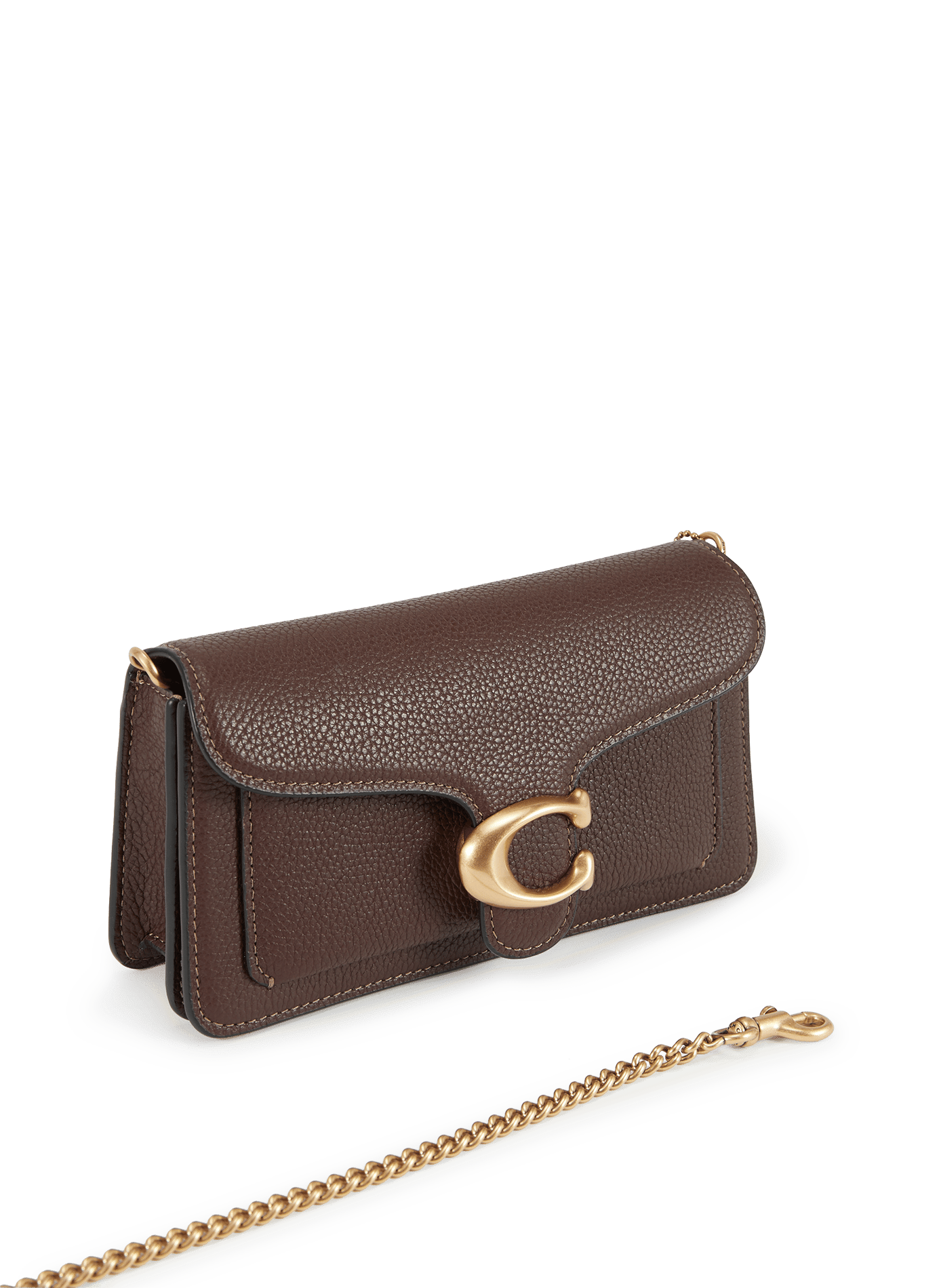 Sac à bandoulière en cuir grainé COACH Marron