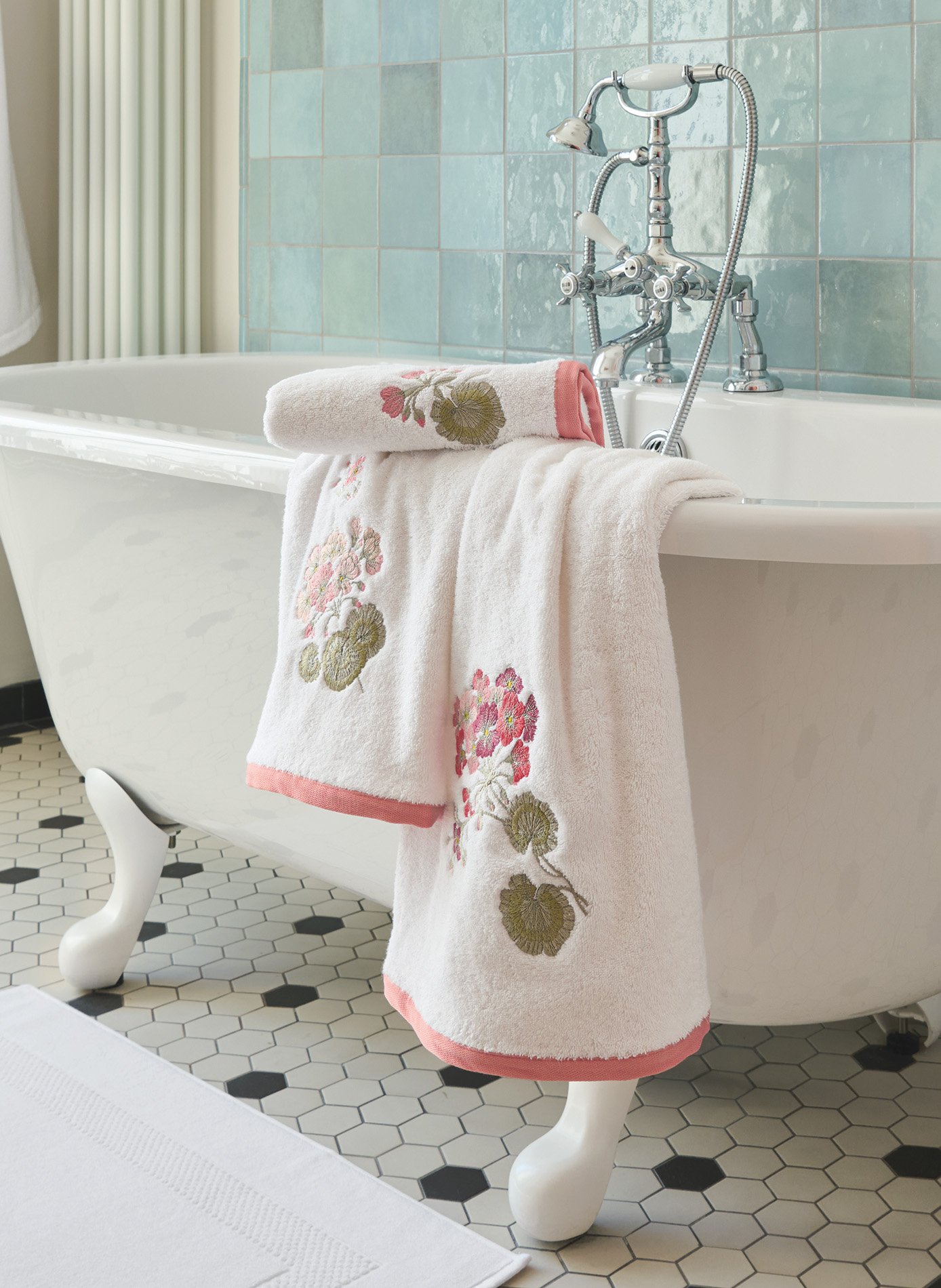 Drap de douche flanerie ANNE DE SOLENE Blanc