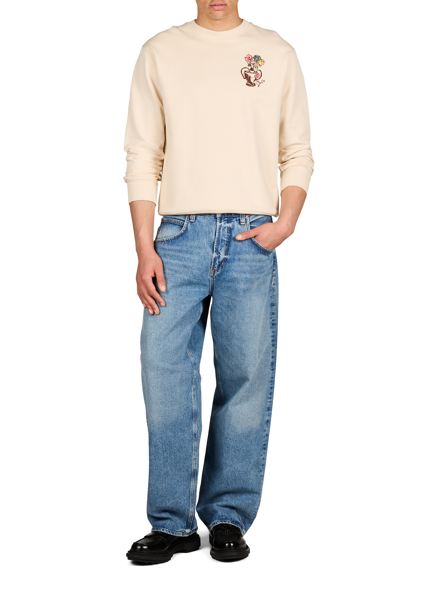 Cotton sweatshirt DROLE DE MONSIEUR Beige