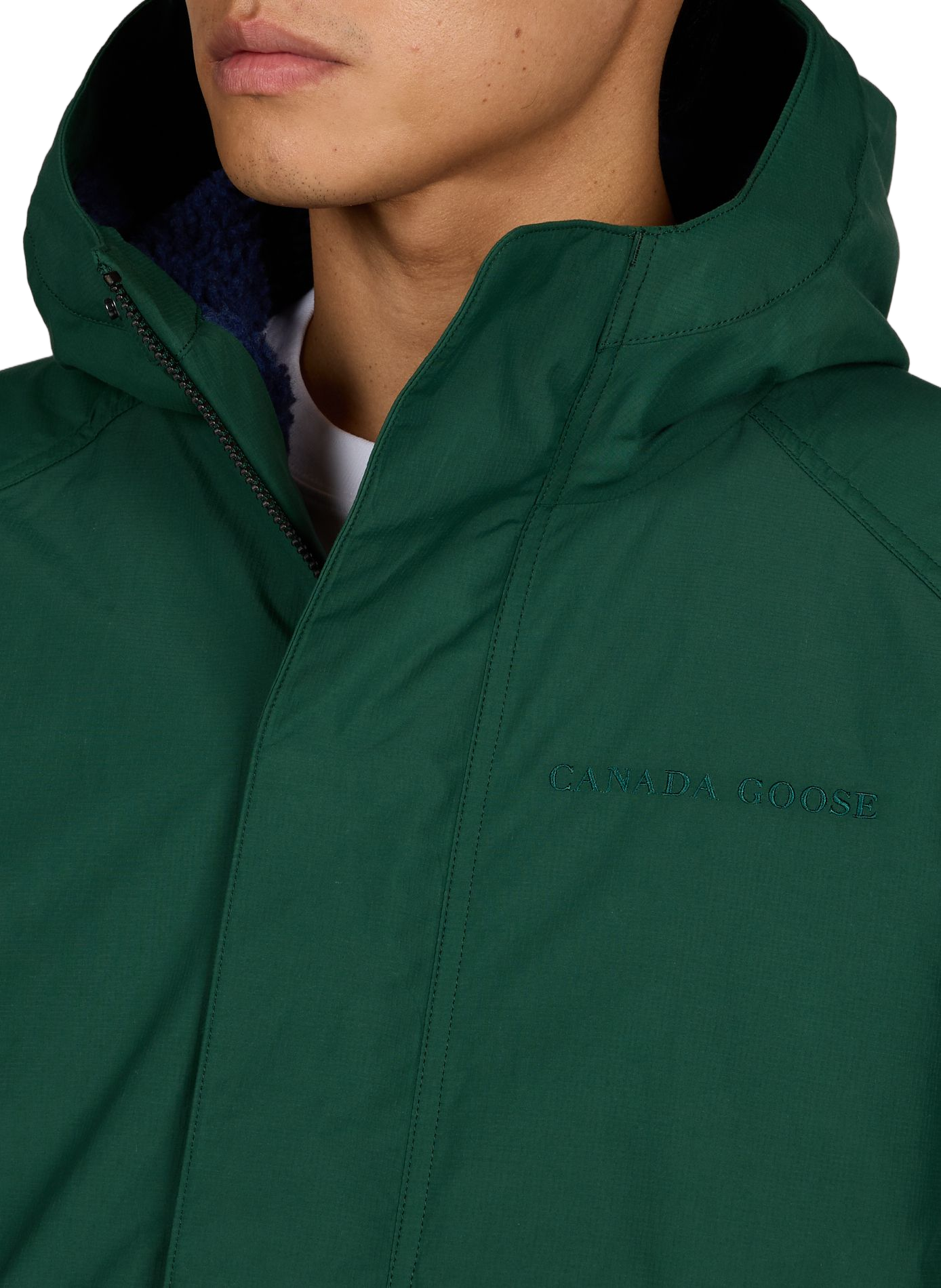 Giacca reversibile con cappuccio in misto lana CANADA GOOSE Blu