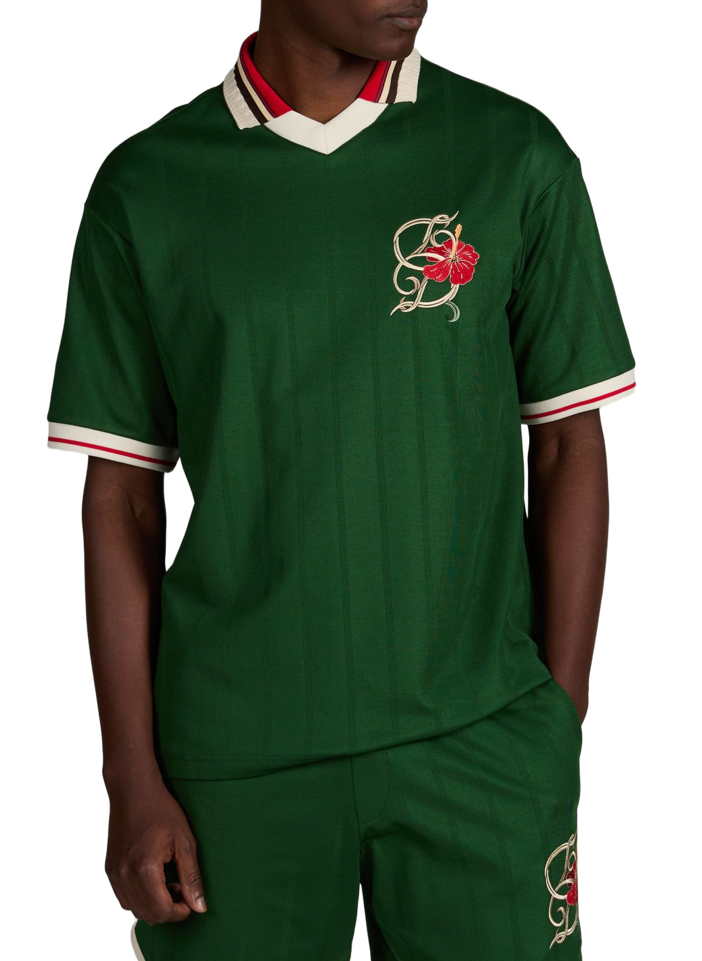 Double V-neck polo and short-sleeved shirt DROLE DE MONSIEUR Green