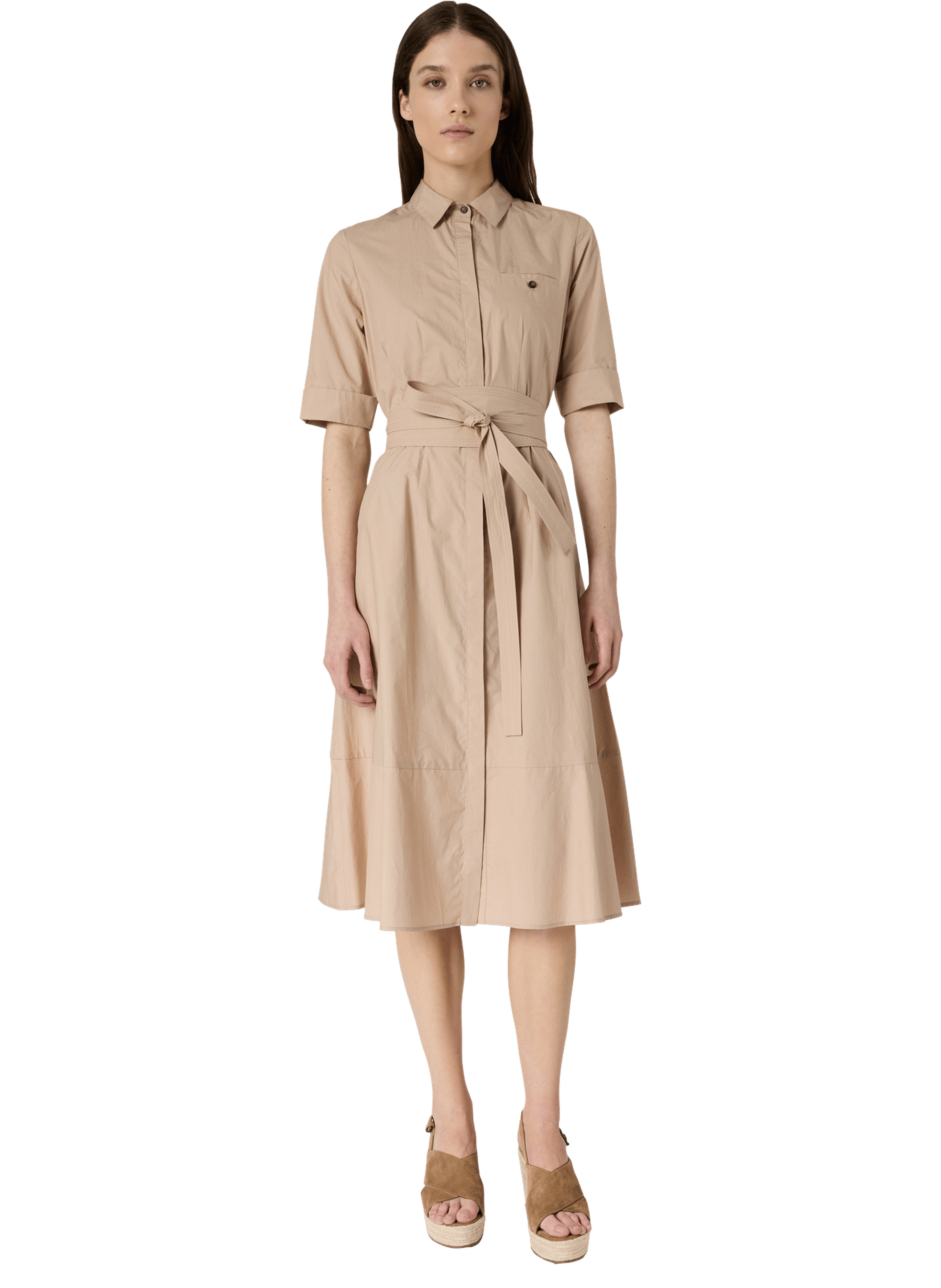 Robe chemise en coton - rana GERARD DAREL Marron