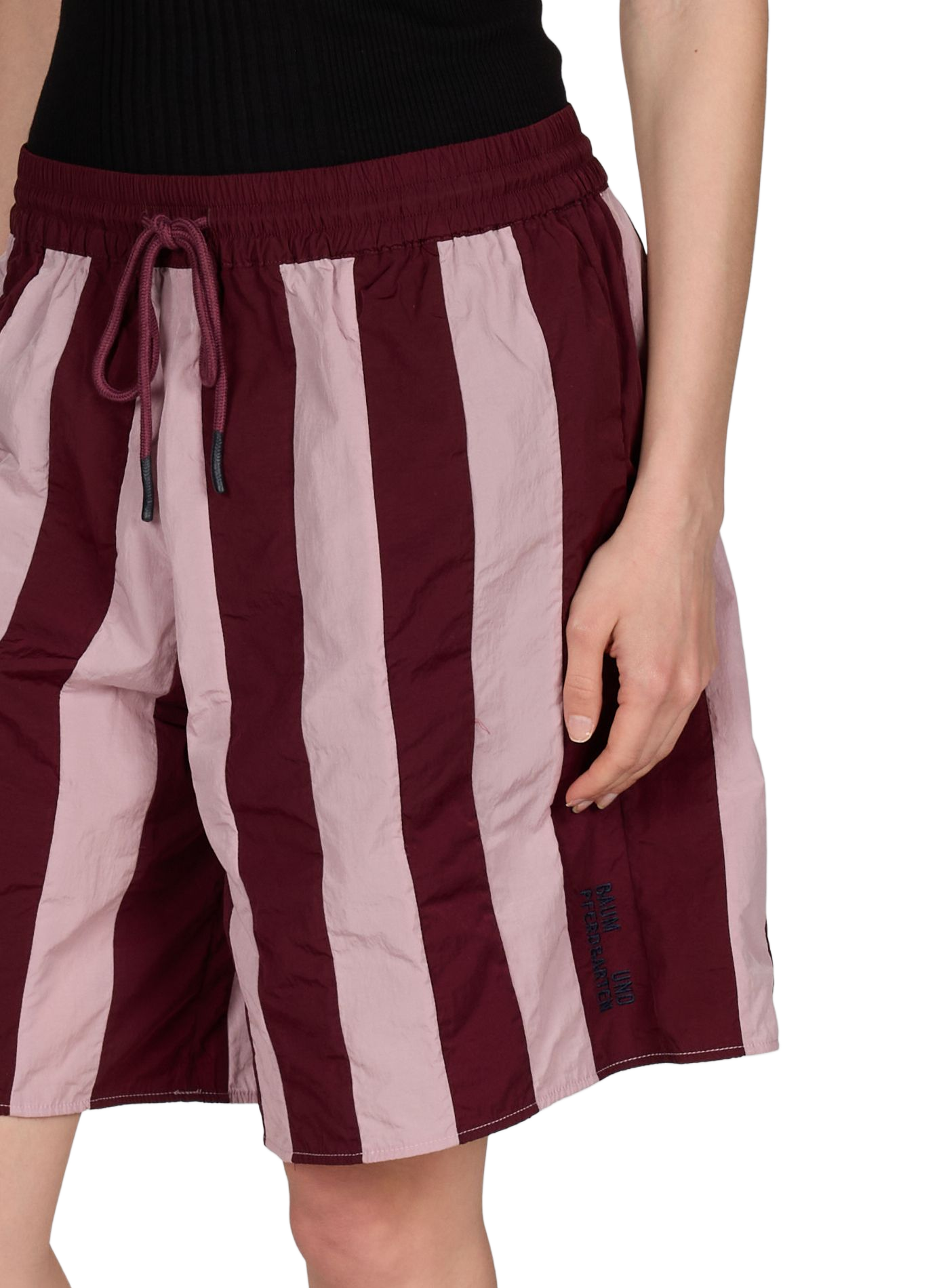Striped high-waisted shorts BAUM UND PFERDGARTEN Multicolour