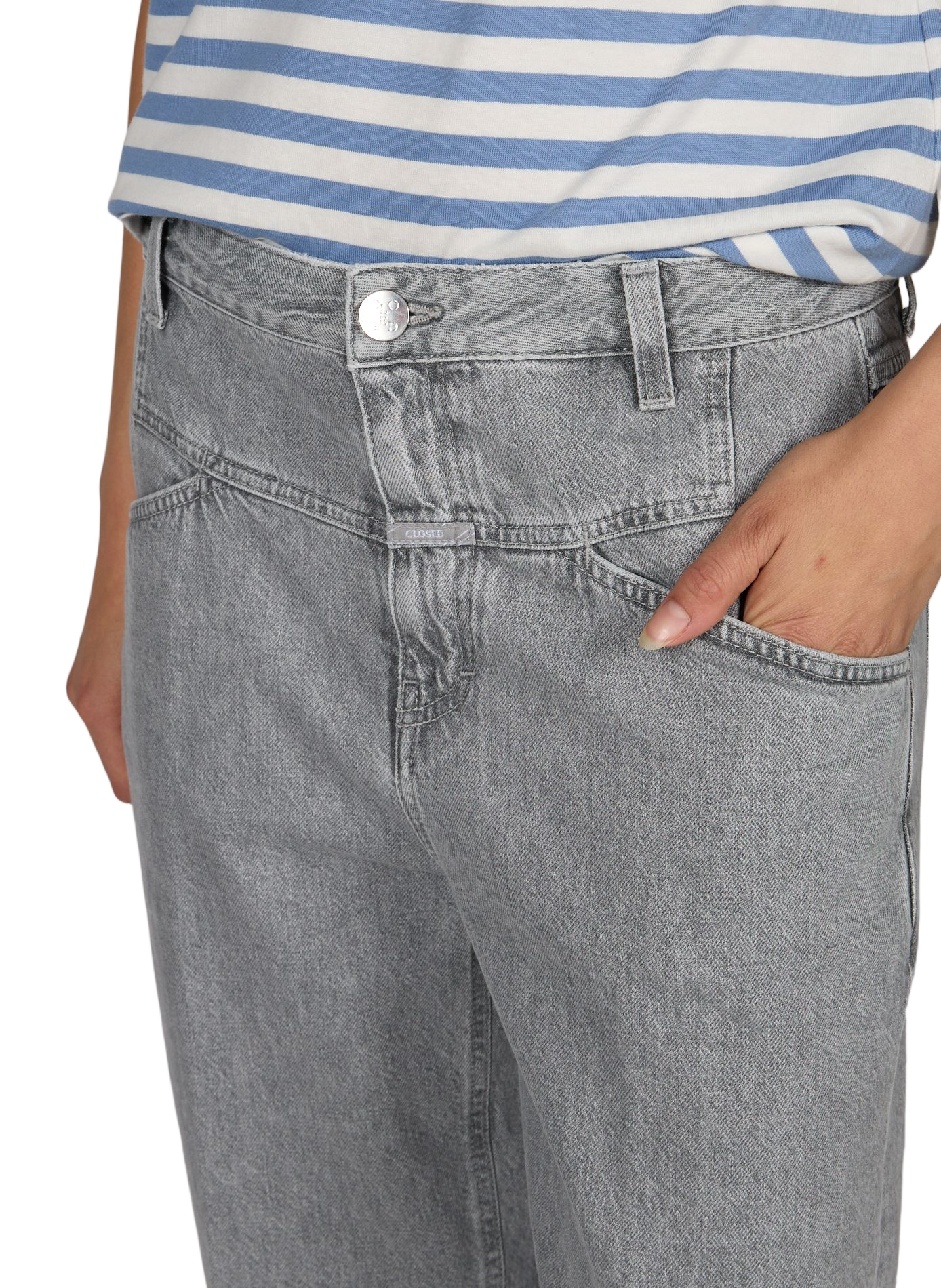 Tapered Cotton Stover-X Jeans CLOSED Grey