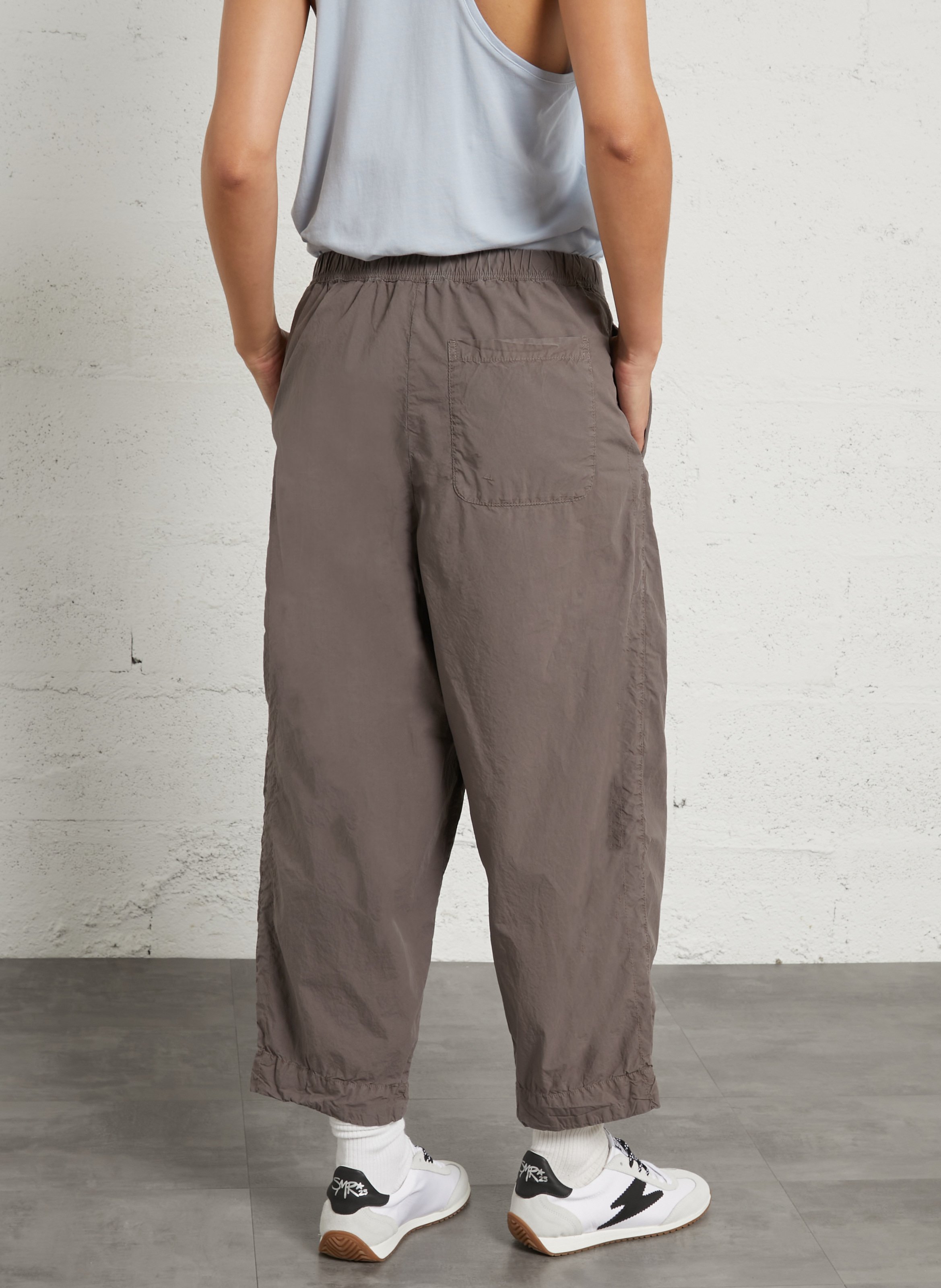 Jogging large taille haute uni bailow | Gris AMERICAN VINTAGE Femme