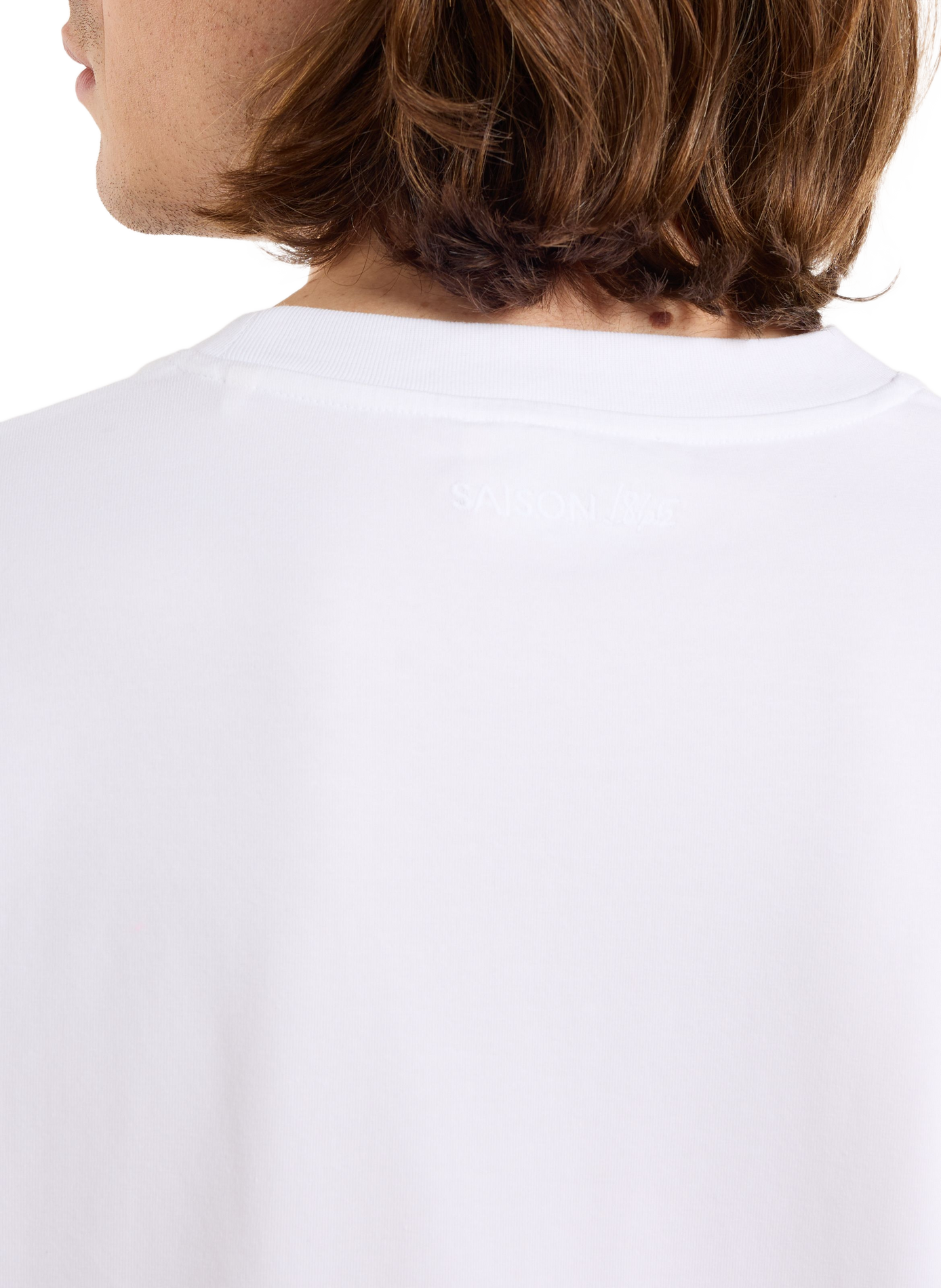 T-shirt Baff à manches longues en coton mélangé SAISON 1865 Blanc
