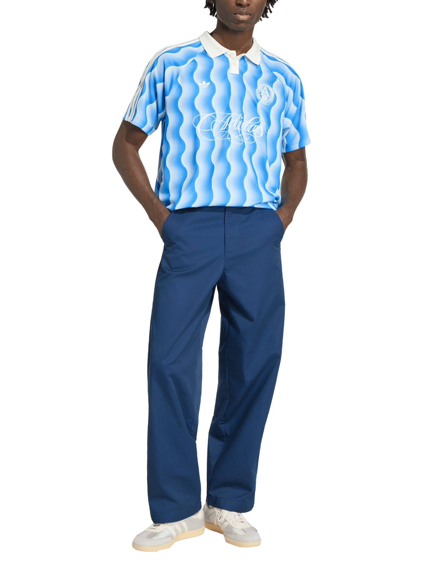 Maillot de sport à imprimé ADIDAS Bleu