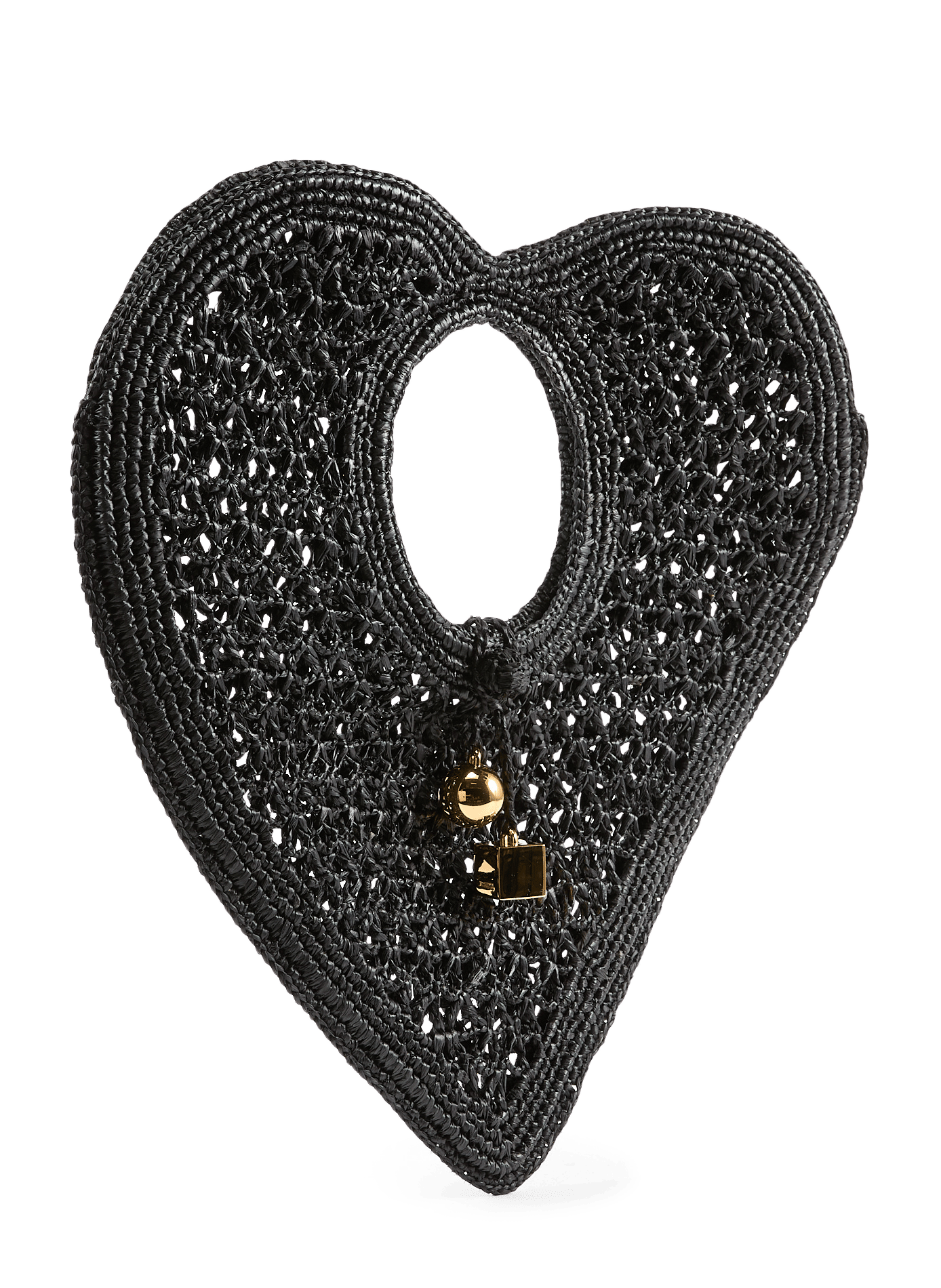 Bolso de mano Le Spiaggia Corazón en cuero mezclado JACQUEMUS Negro