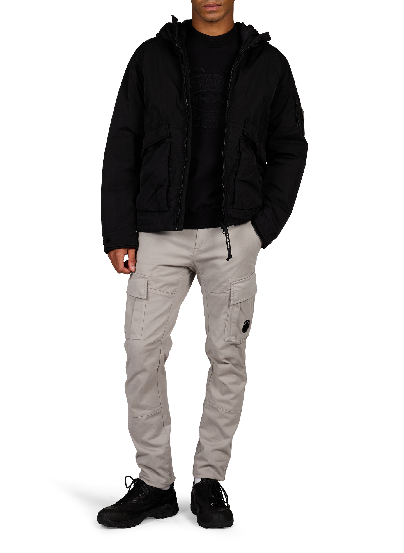 Blouson uni à ourlet ajustable CP COMPANY Noir