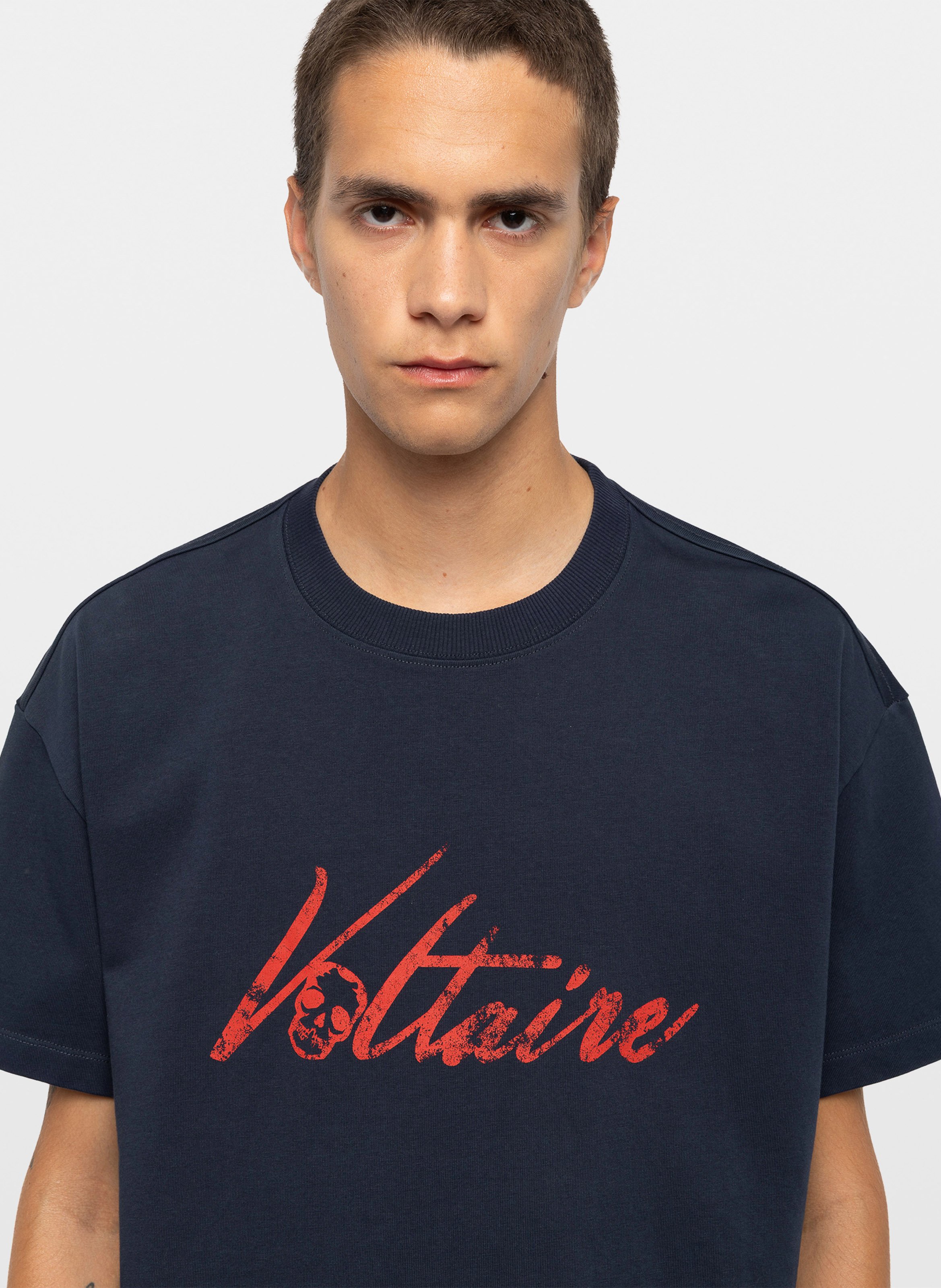 Tee-shirt oversize en coton bio teddy ZADIG&VOLTAIRE Bleu