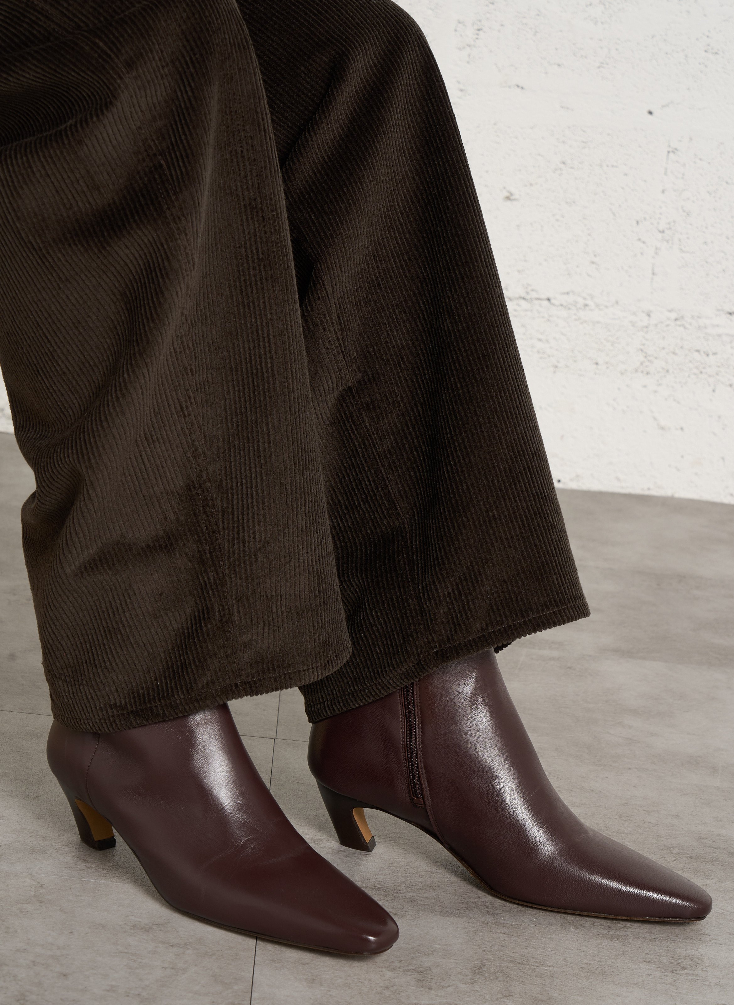 Bottines en cuir helia ANTHOLOGY Marron