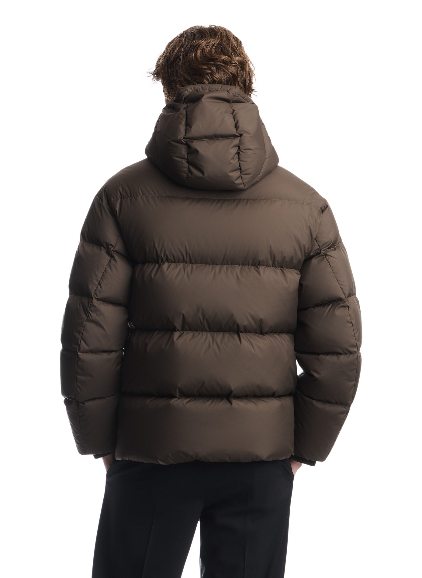 Gerade Steppjacke mit Kapuze EMPORIO ARMANI Khaki