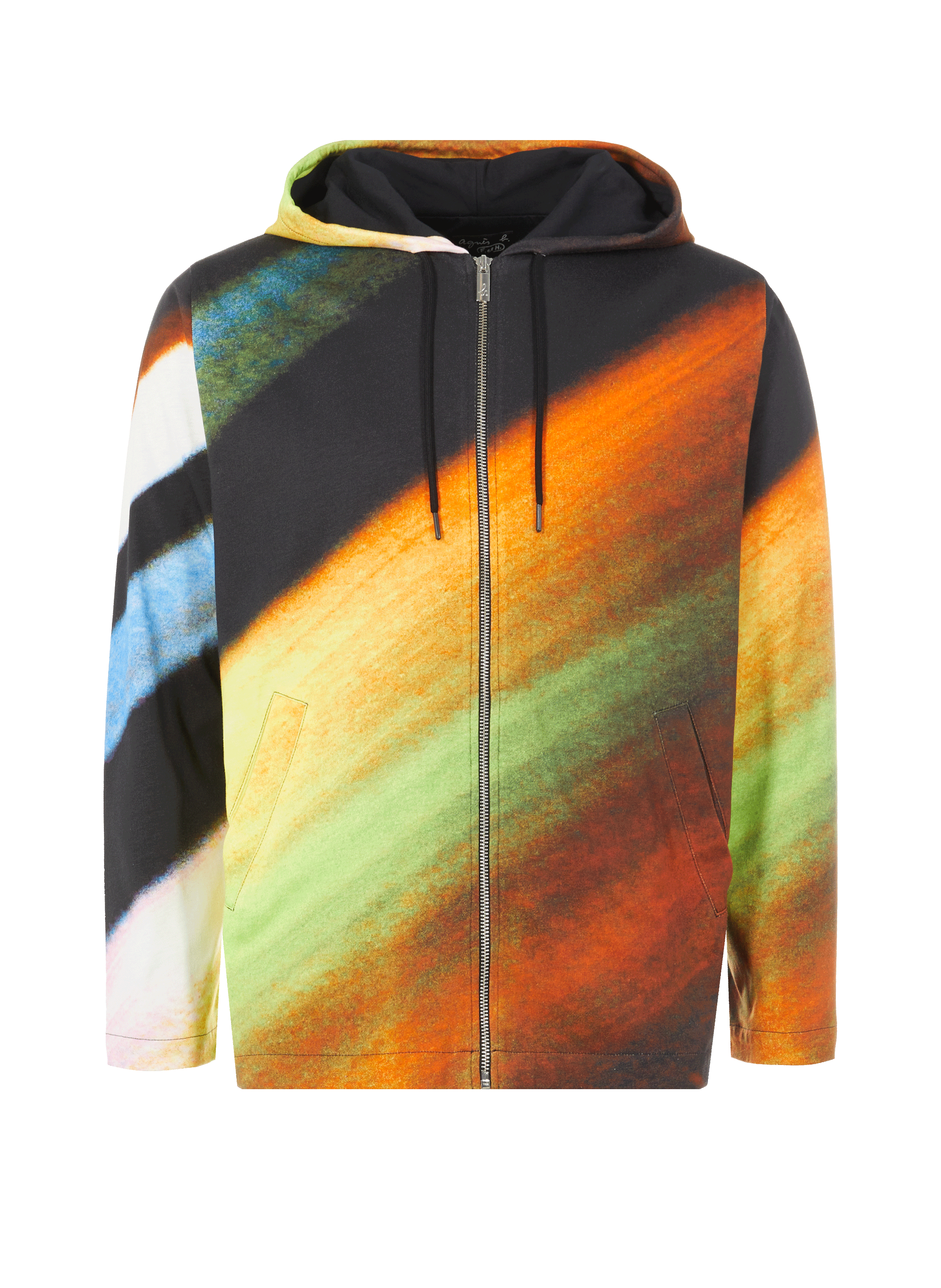 Hoodie zippé en coton