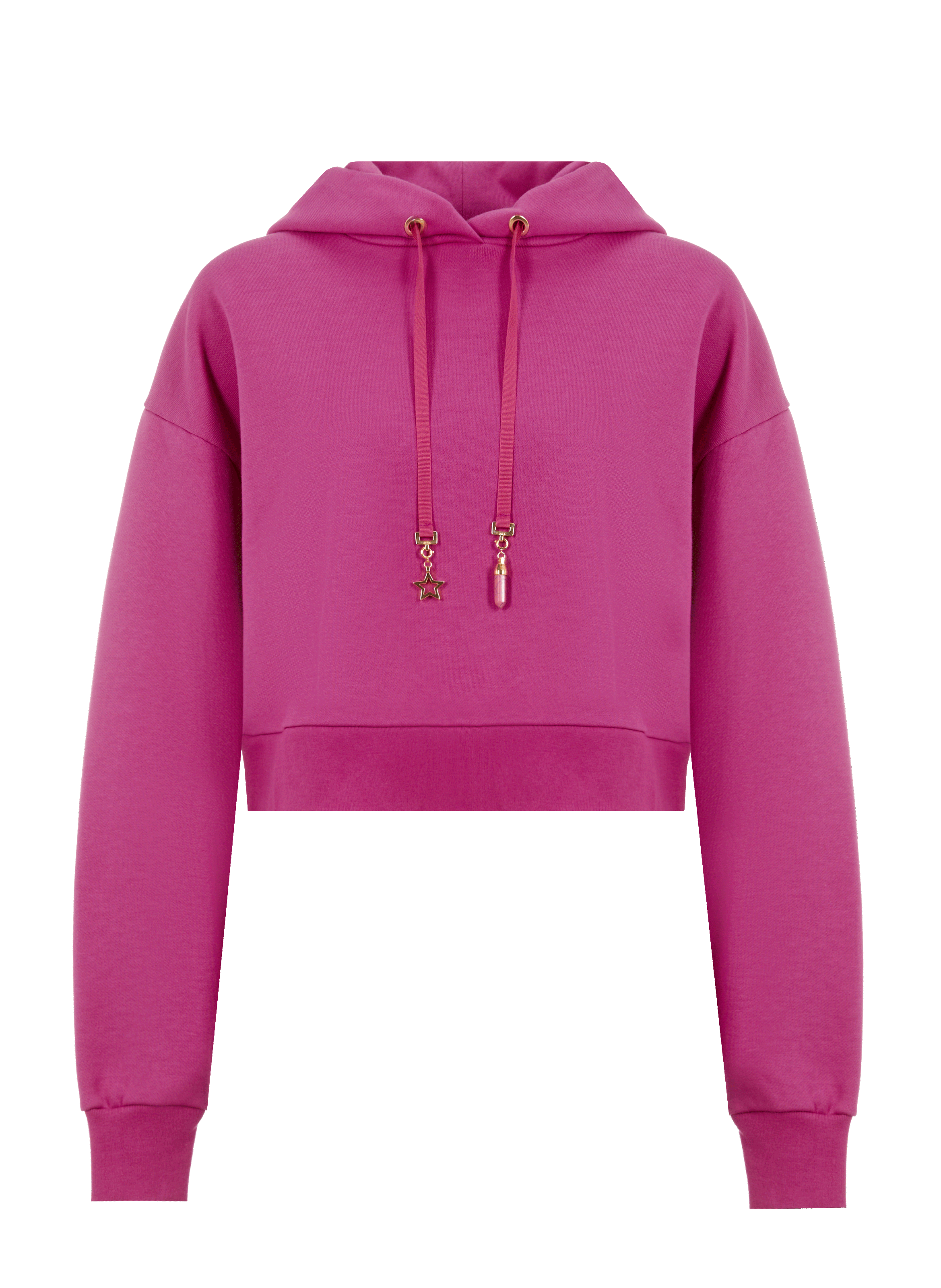 THE SOCIAL SUNDAY Hoodie court en coton Rose