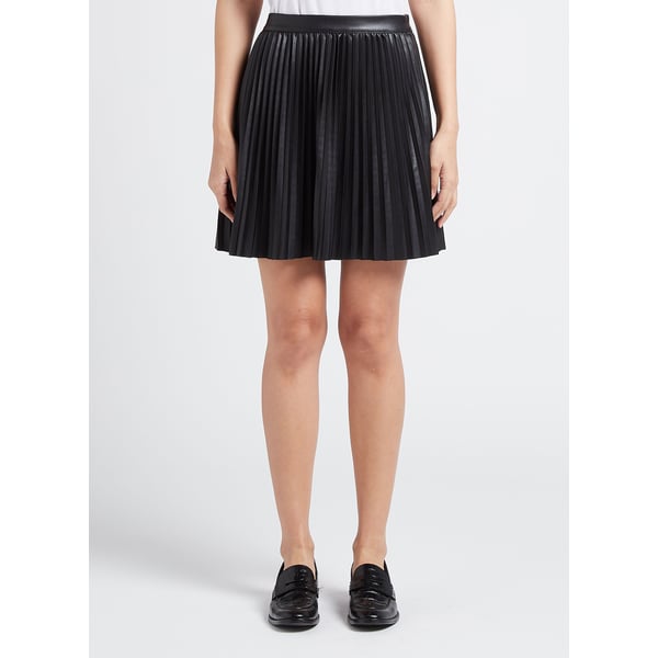 Jupe courte évasée en pu