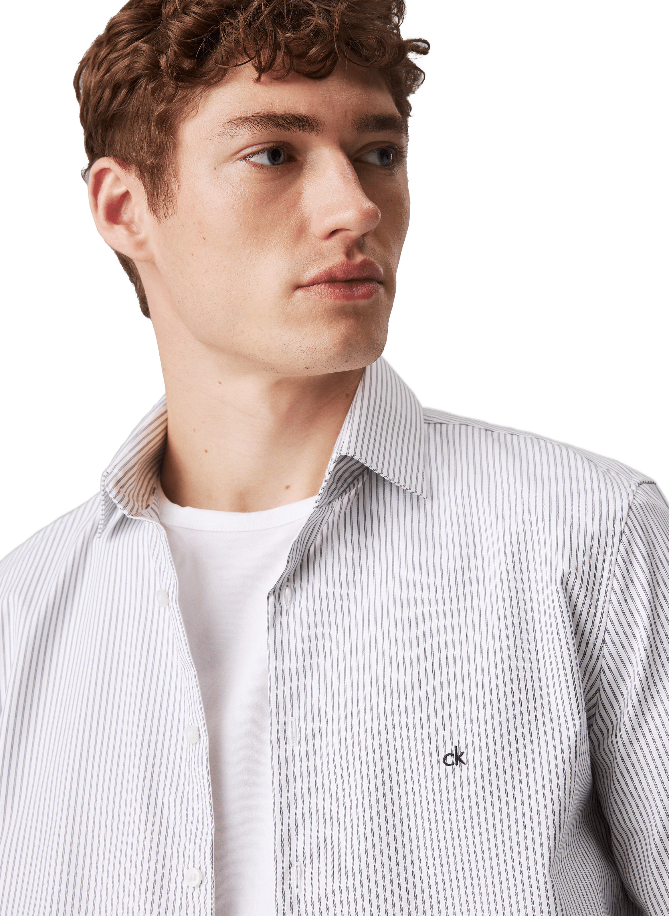 Chemise rayé en coton  CALVIN KLEIN Bleu