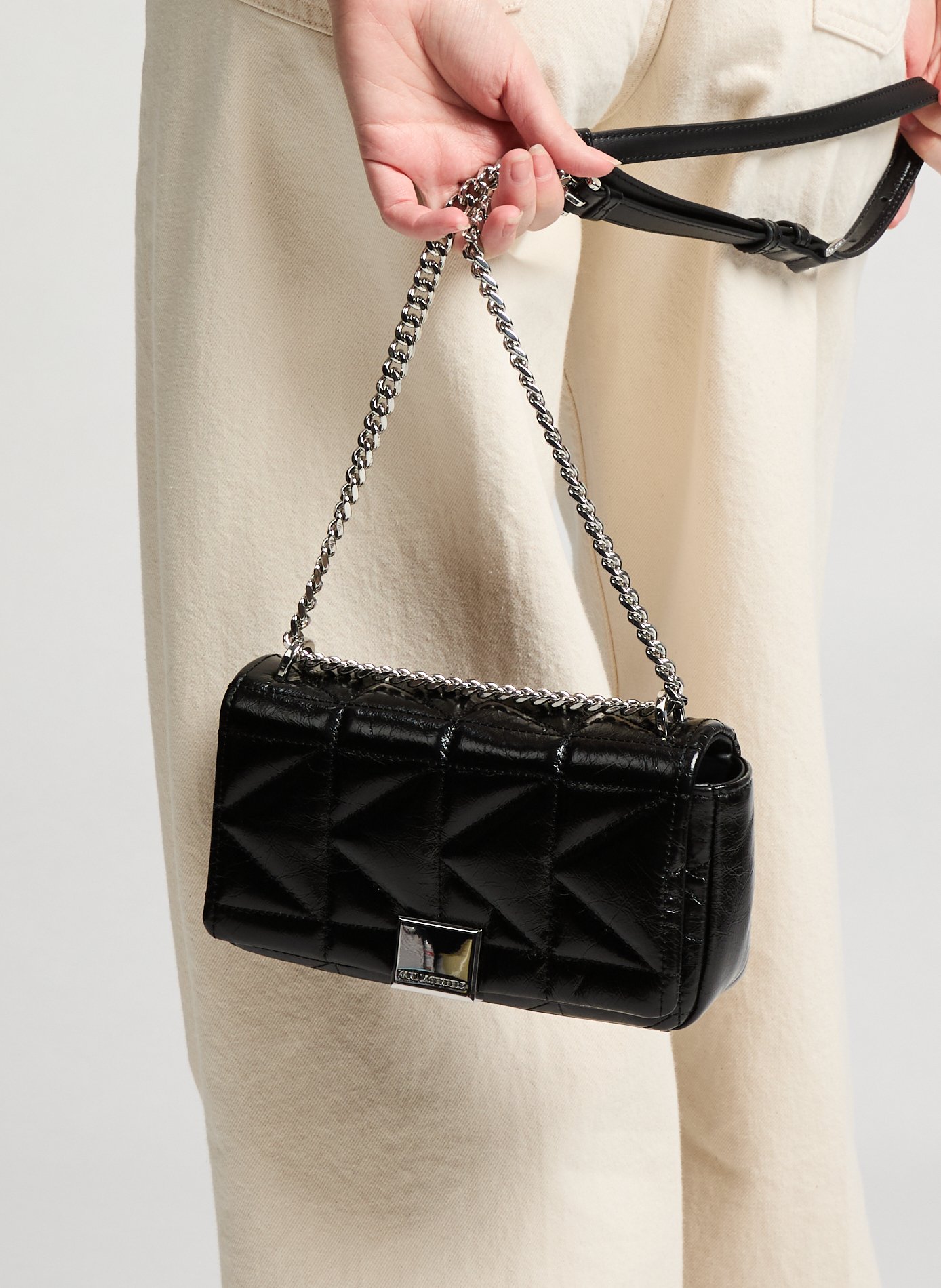 Sac à main matelassé K/Kuilt Noir