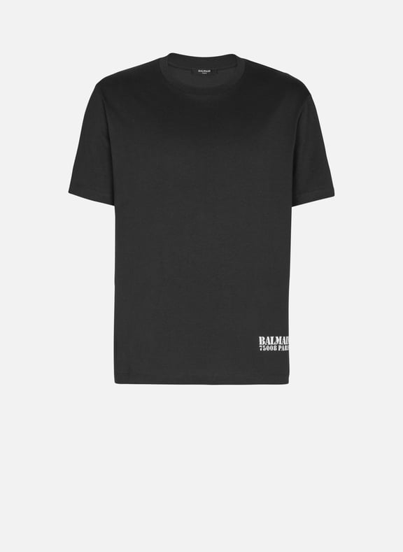 T-shirt imprimé small balmain stamp Noir by BALMAIN BALMAIN T-shirt imprimé small balmain stamp Noir
