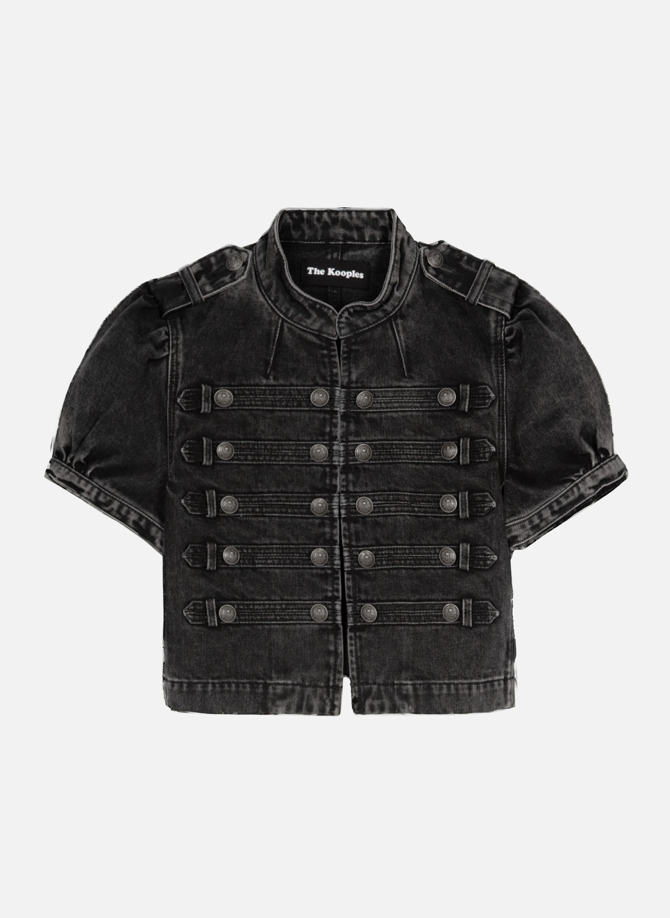 Blouson manches courtes style officier en denim THE KOOPLES 