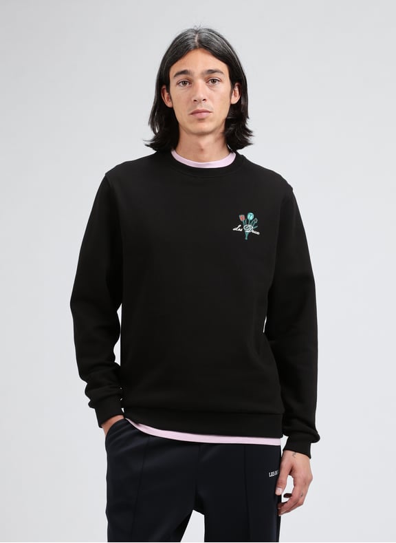 Cotton sweatshirt Black by LES DEUX LES DEUX Cotton sweatshirt Black