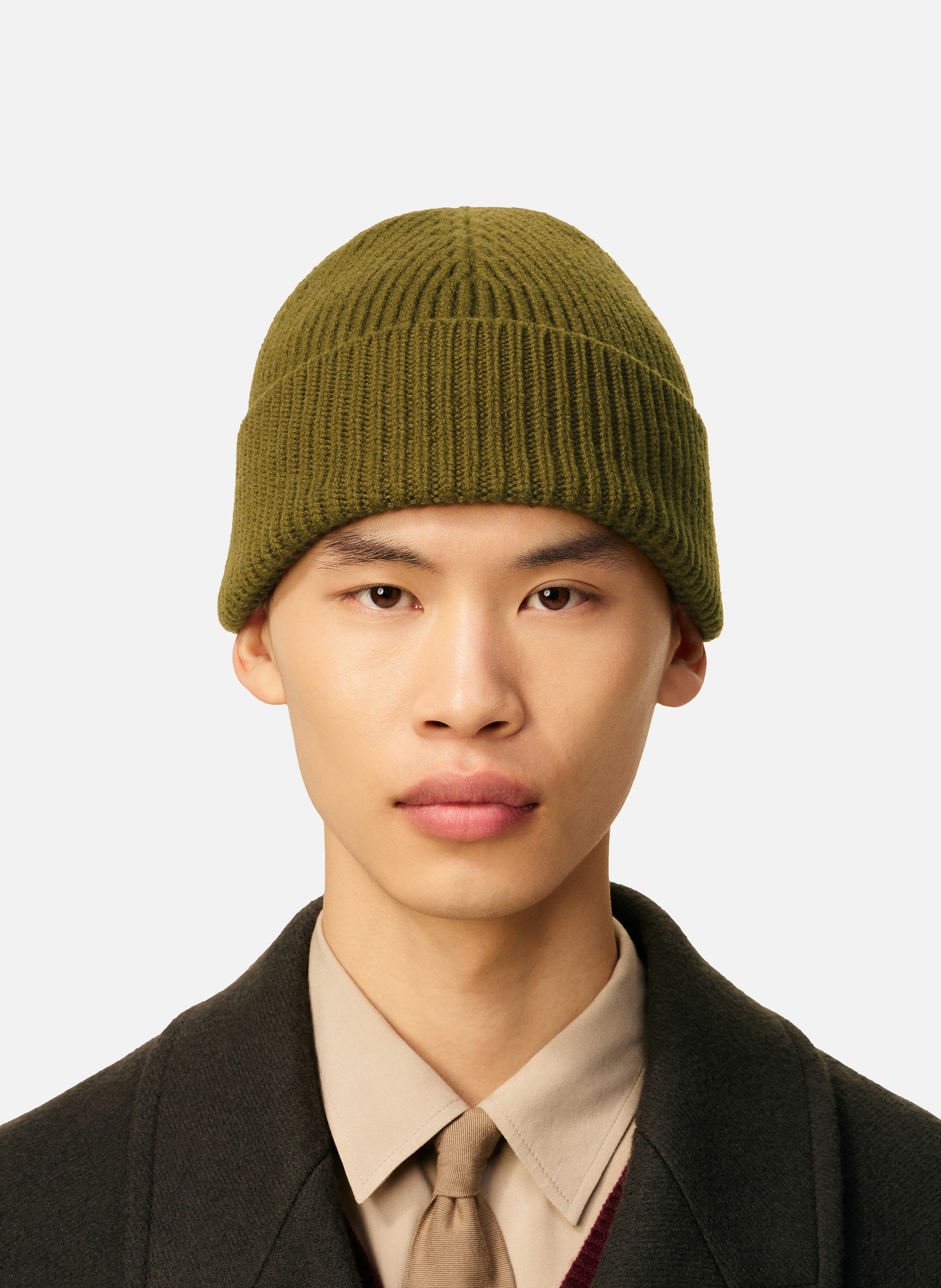 Bonnet ami de coeur en laine unisexe AMI PARIS Vert