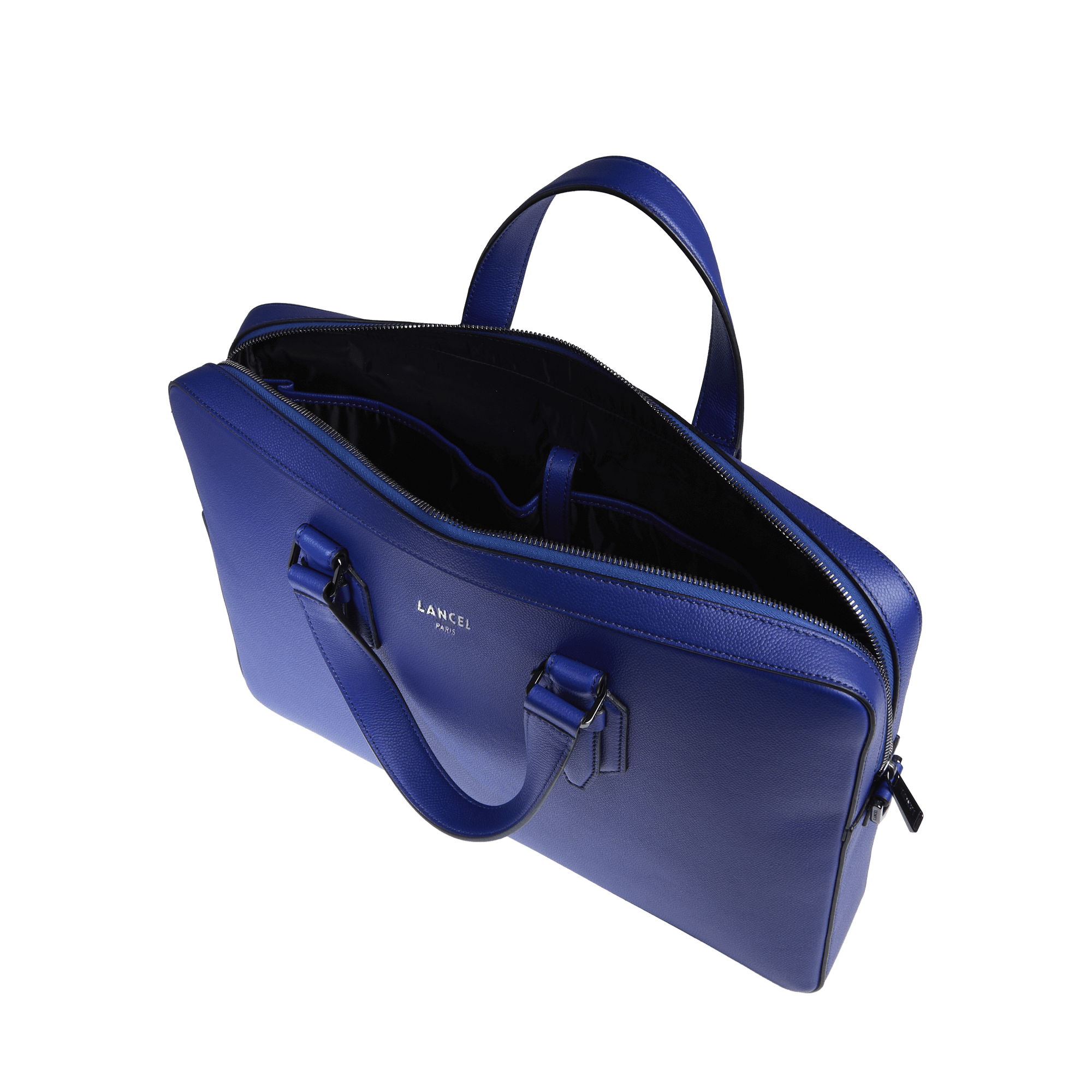 Porte-documents zippé 14" charlie de lancel en cuir LANCEL Bleu
