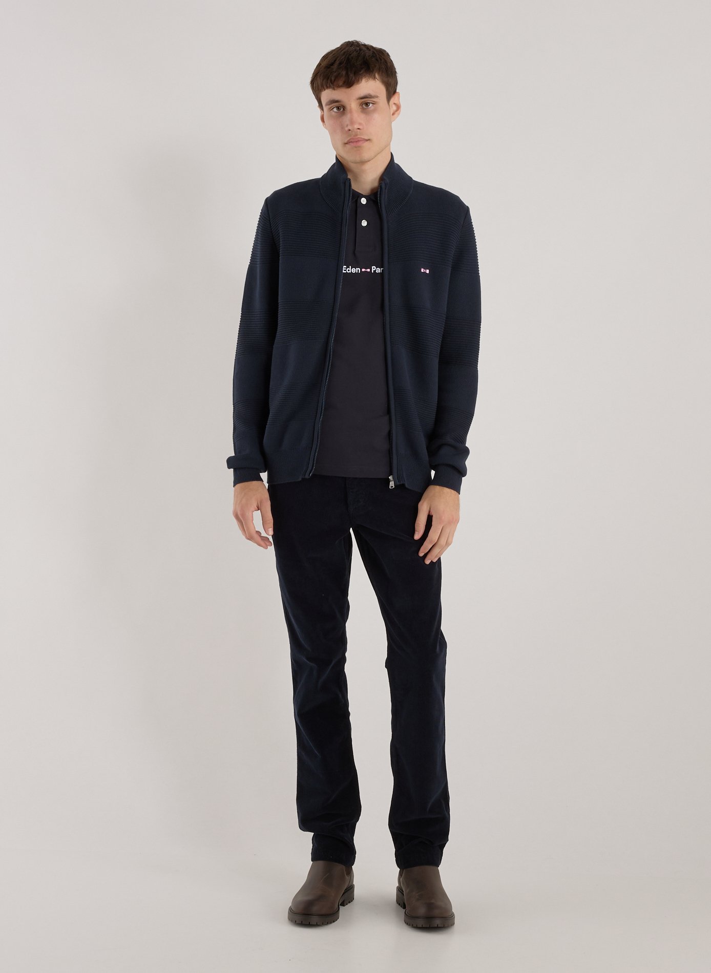 Cotton cardigan EDEN PARK Blue