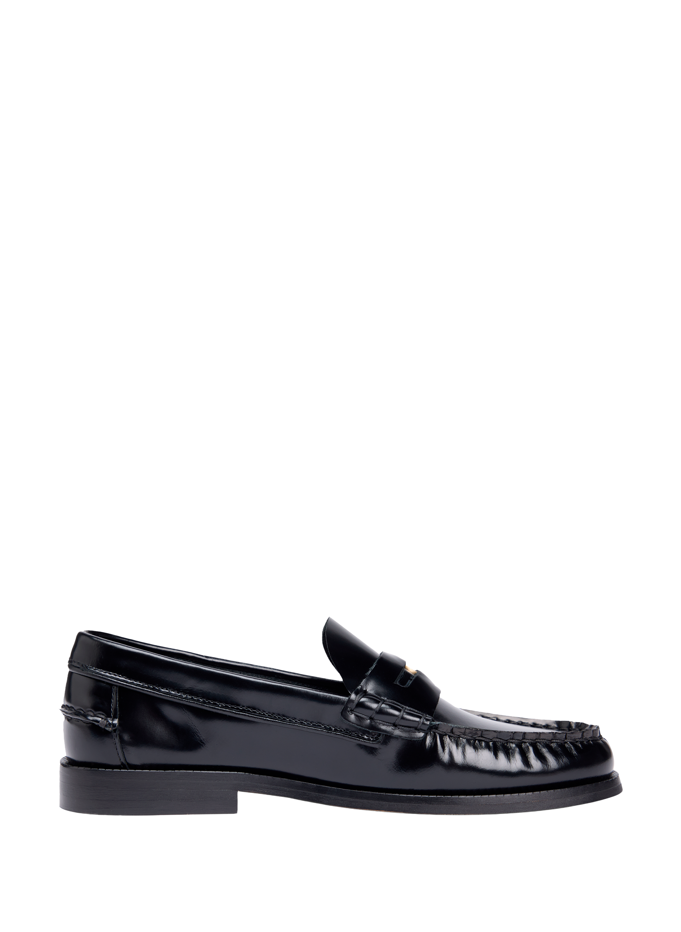 Mocassins en cuir avec logo TOMMY HILFIGER Noir