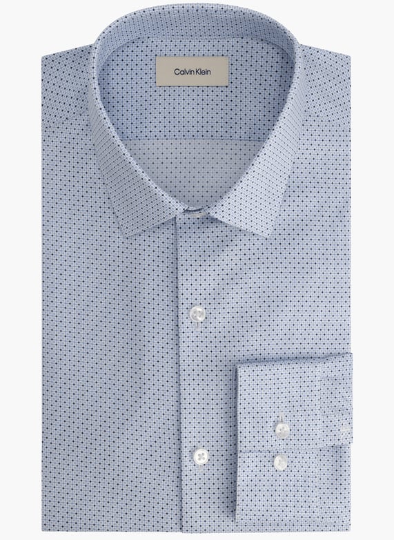 Slim fit cotton shirt with patterns Blue Calvin klein - Men | Printemps.com Slim fit cotton shirt with patterns Blue Calvin klein - Men | Printemps.com