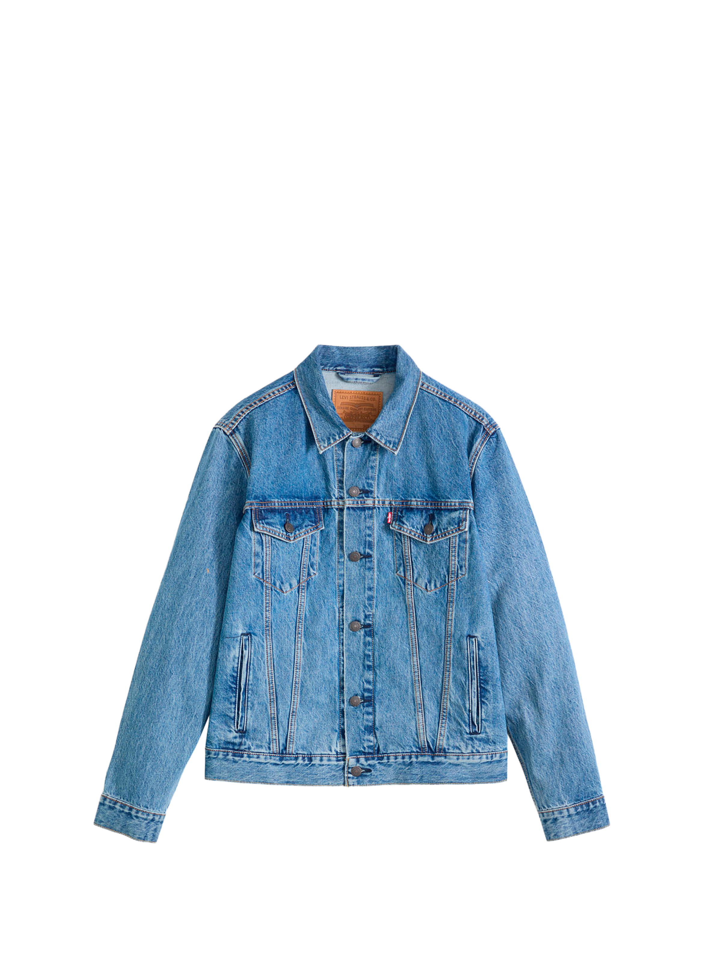 Straight cotton denim jacket LEVI'S Blue