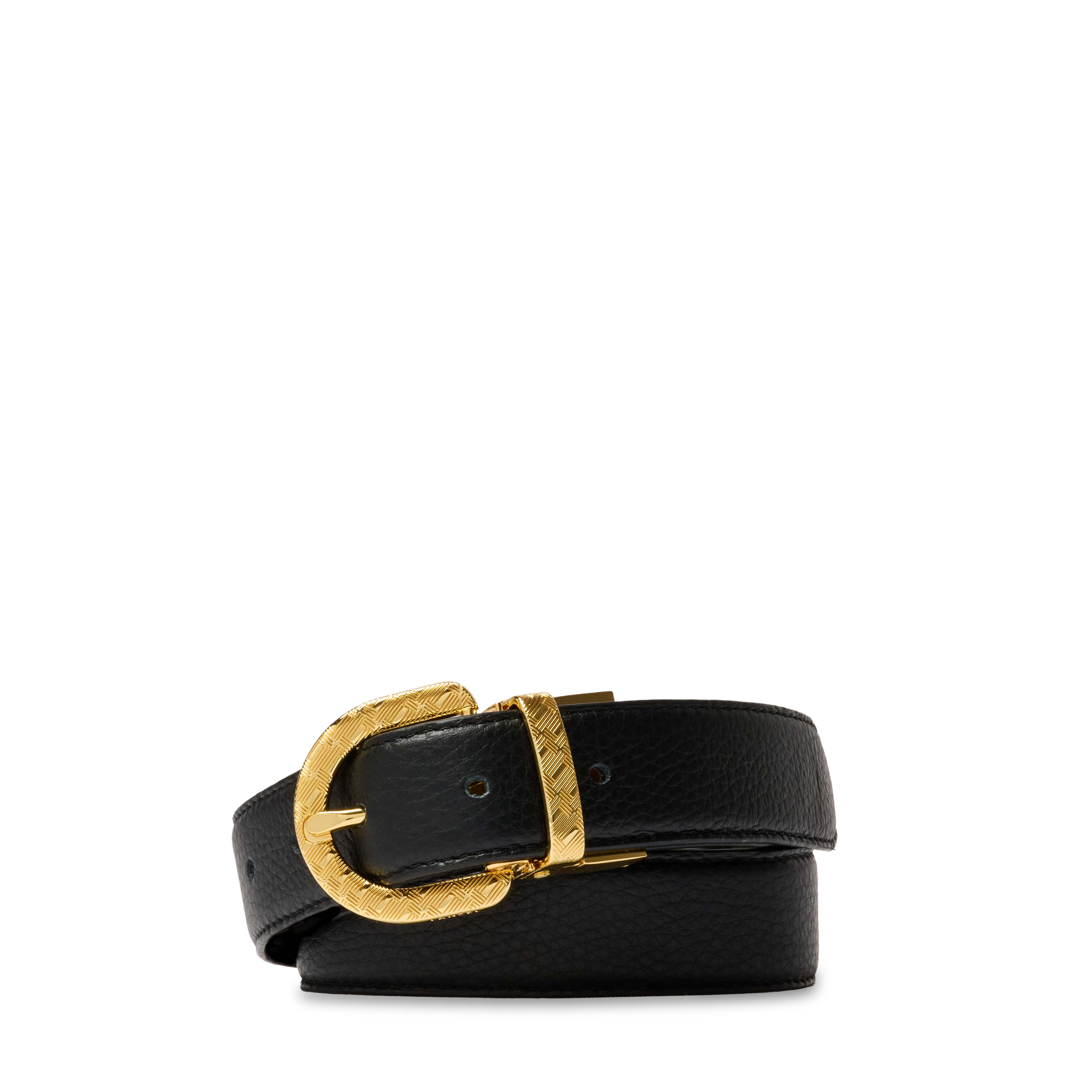 Ceinture 30mm motif monogram de lancel en cuir LANCEL Noir