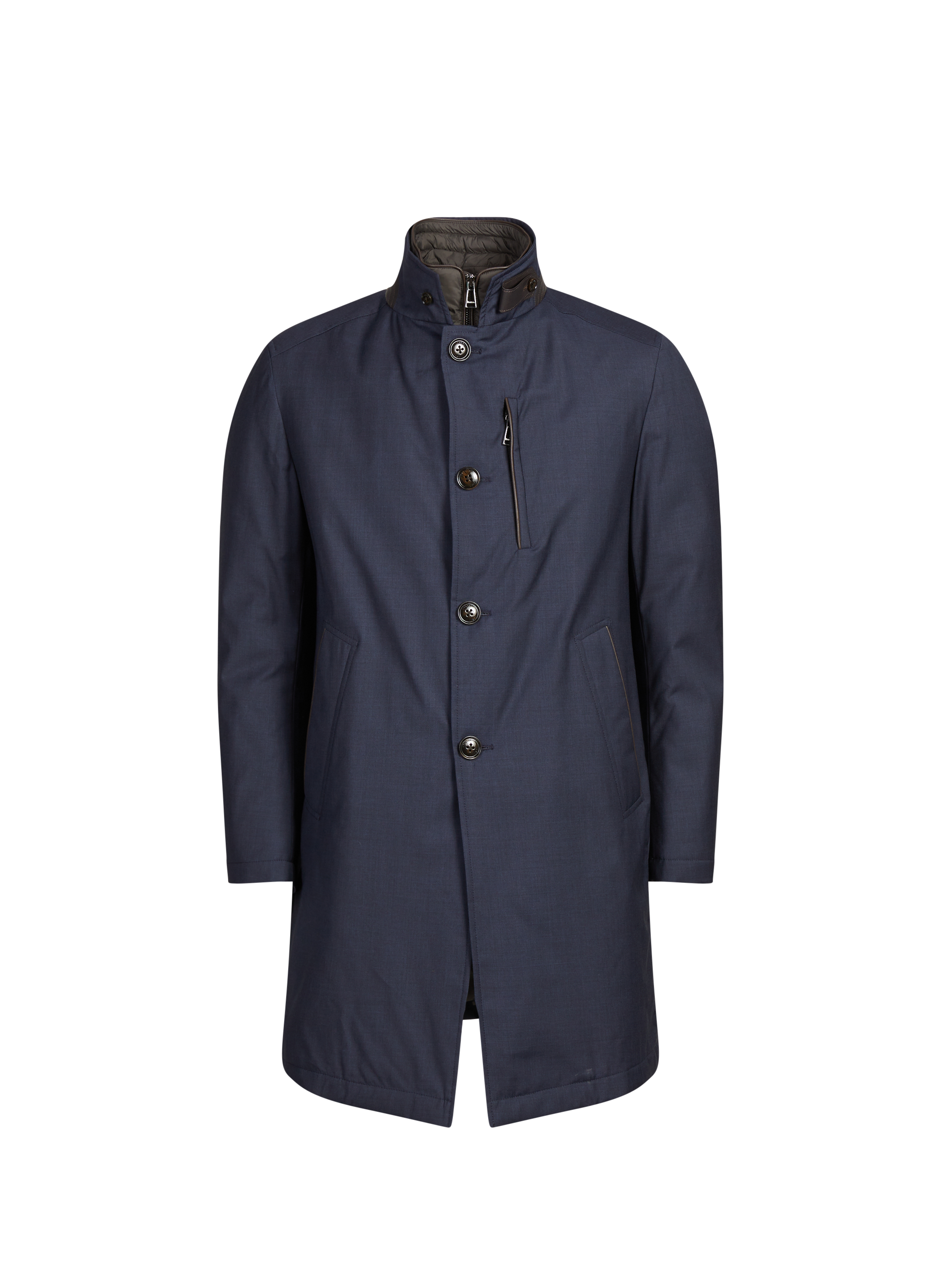 Solid Virgin Wool Coat WINDSOR Blue