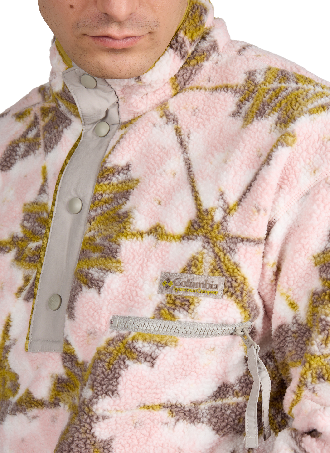 Helvetia printed fleece COLUMBIA Pink