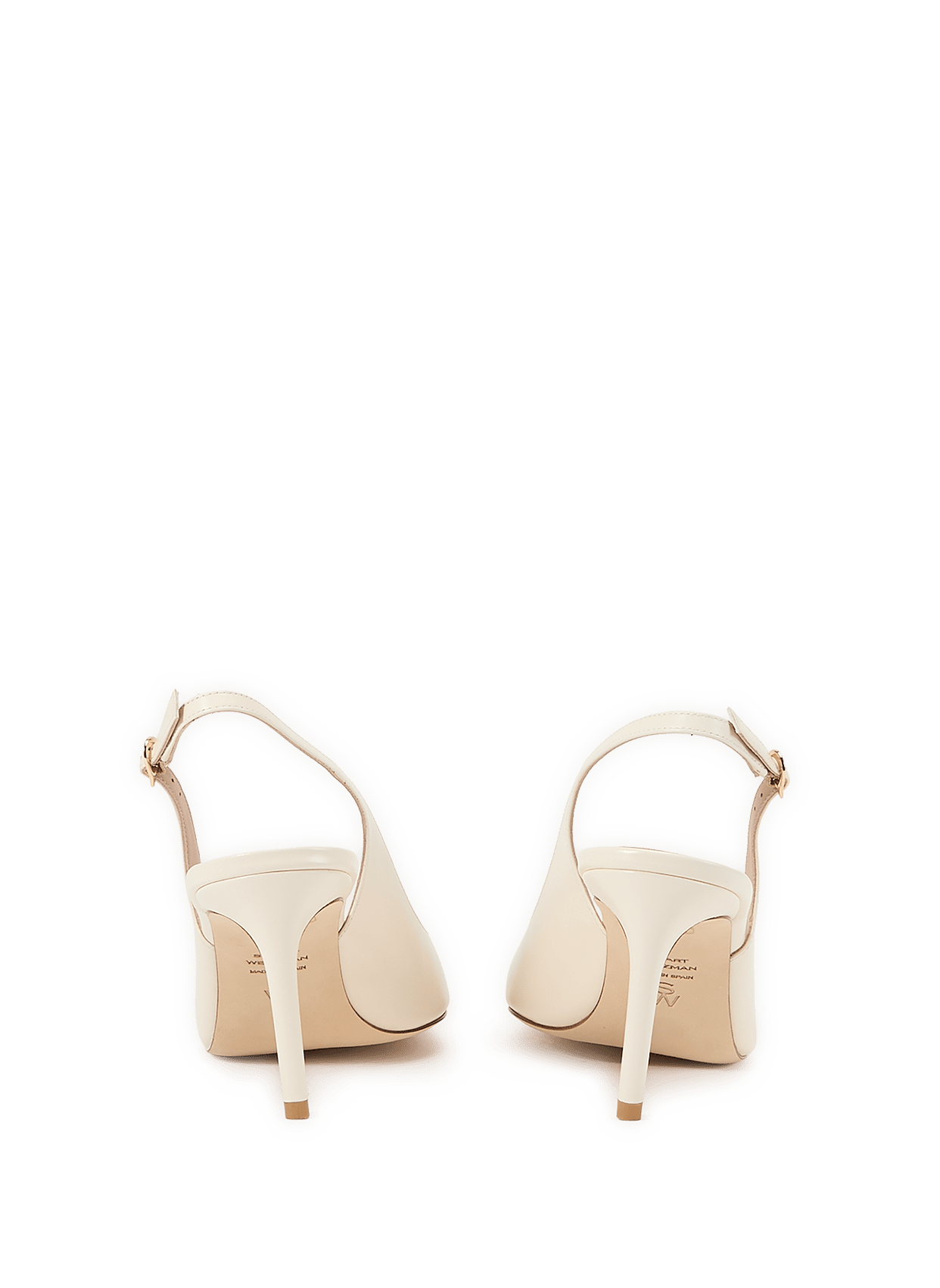 Slingbacks en cuir de veau STUART WEITZMAN Beige