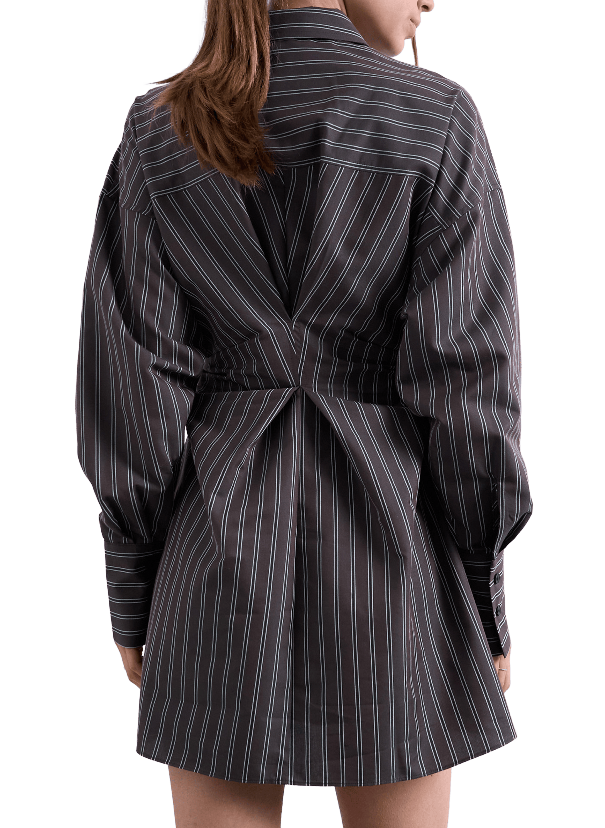 Fitted short dress with striped mixed cotton TOPSHOP Red