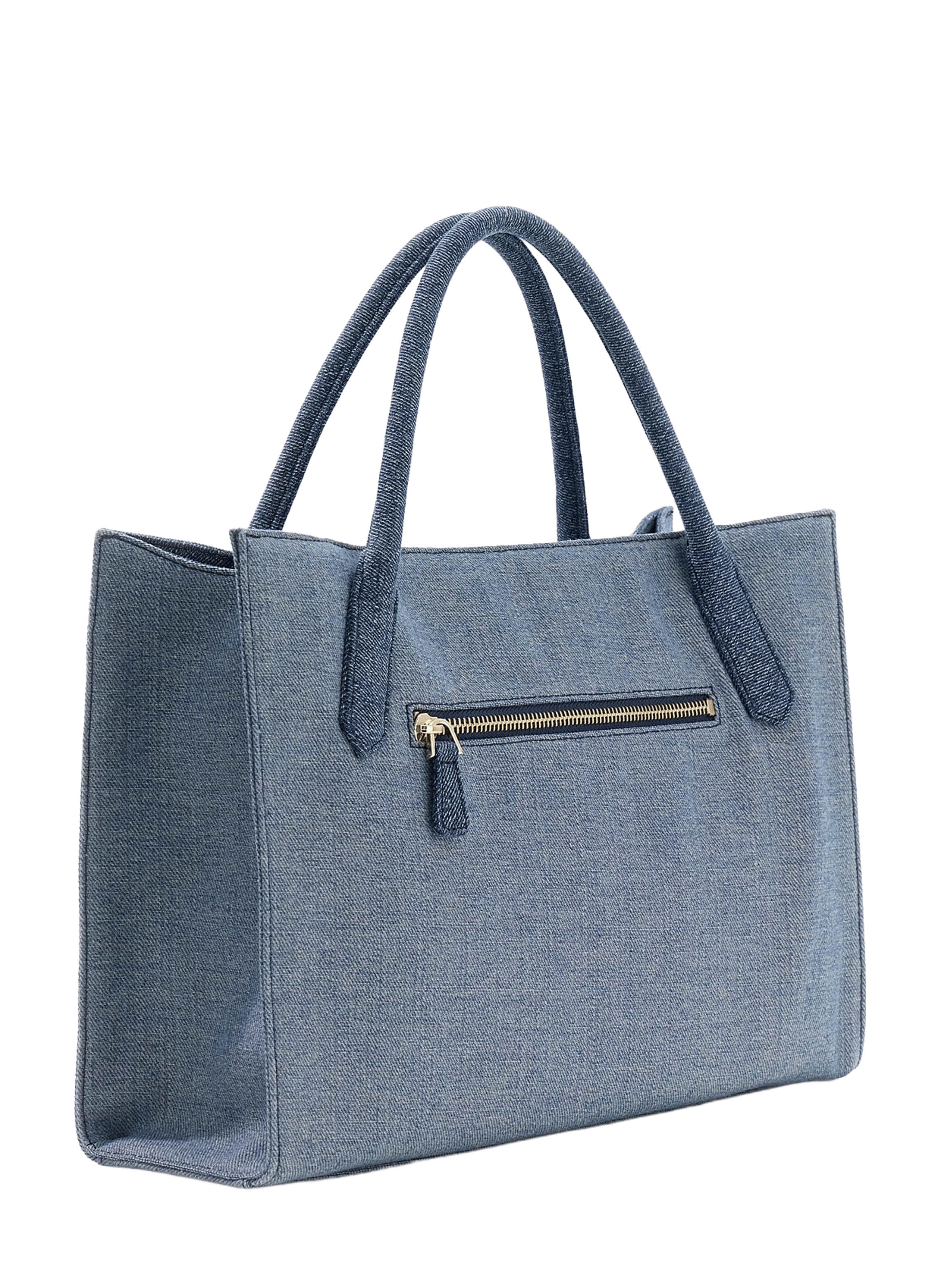 Borsa shopper in denim Jodi GUESS Blu