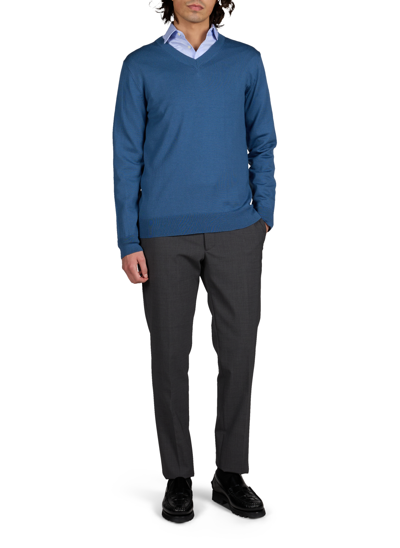  Round-neck wool jumper AU PRINTEMPS PARIS Blue