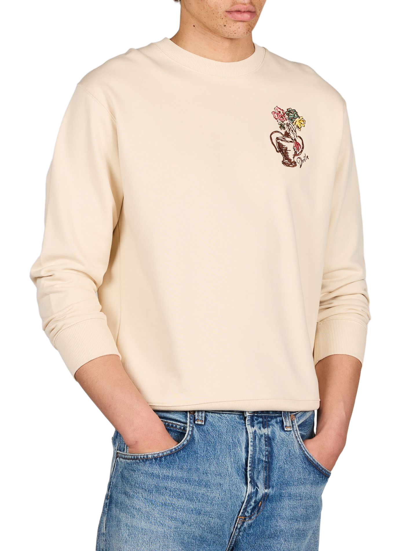 Cotton sweatshirt DROLE DE MONSIEUR Beige