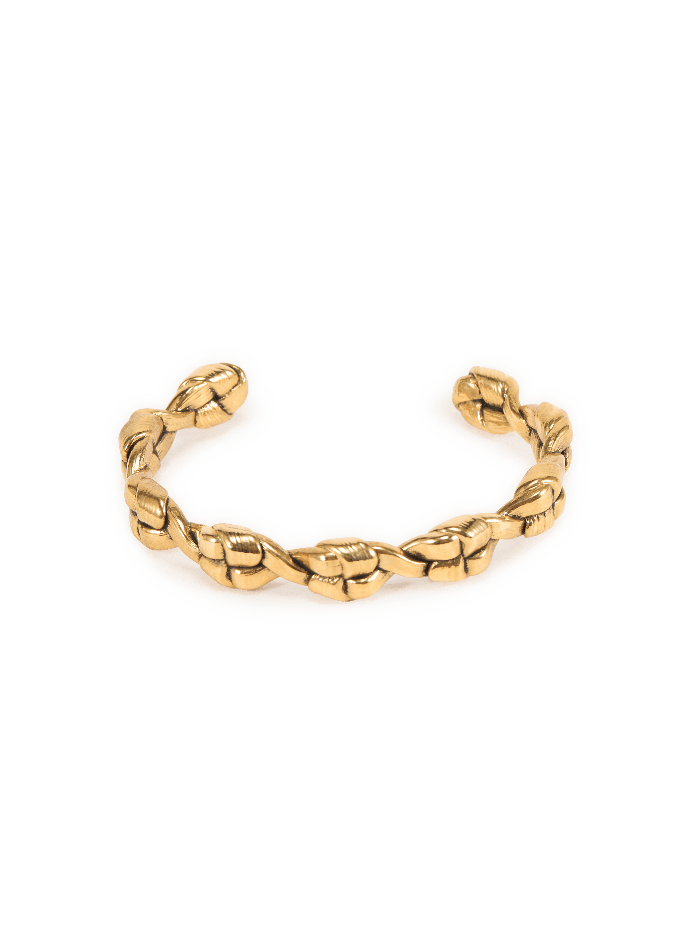 Bracelet manchette tressé Maddock AURELIE BIDERMANN Doré