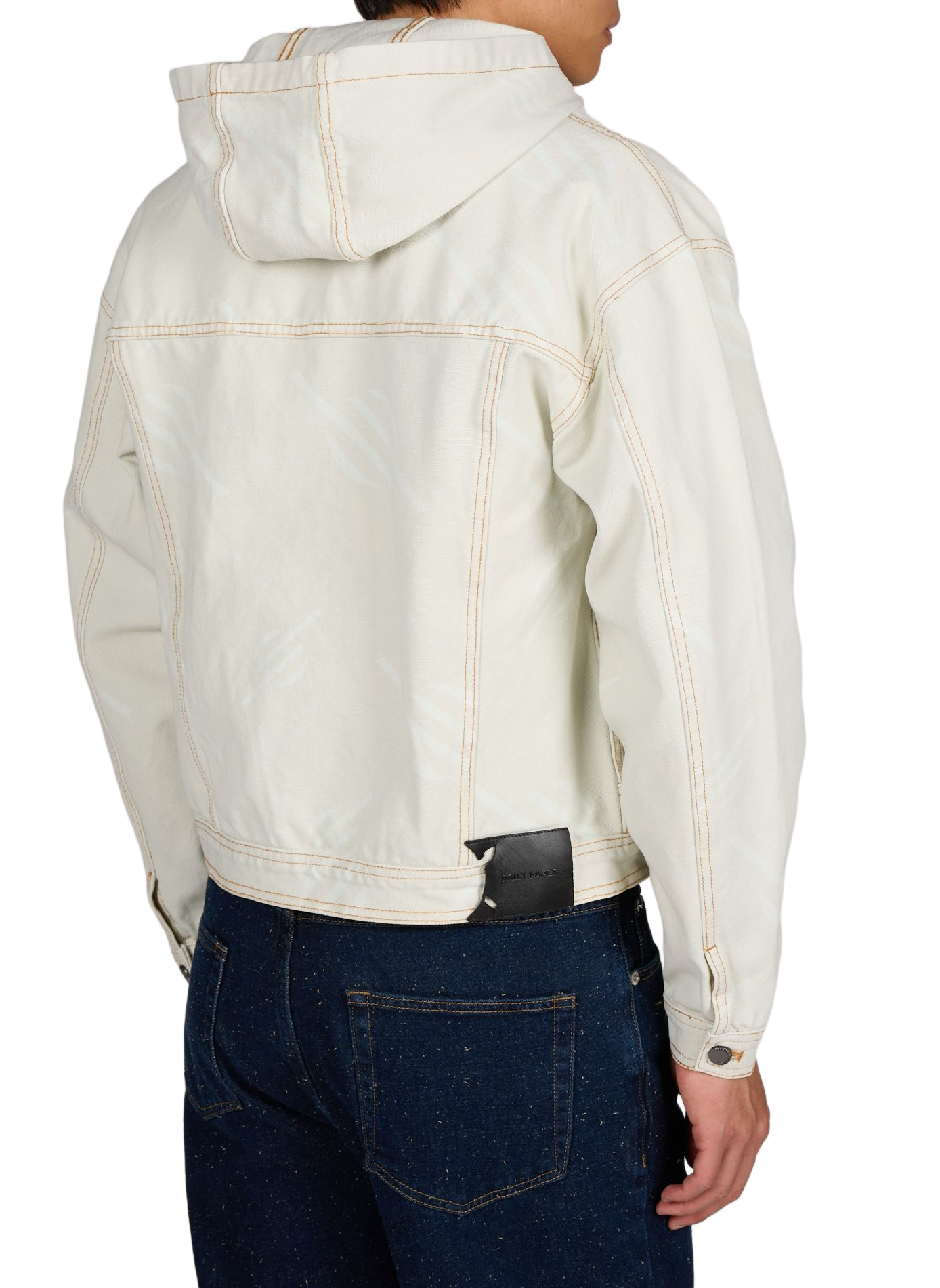 Oversized hooded cotton printed jacket DAILY PAPER White