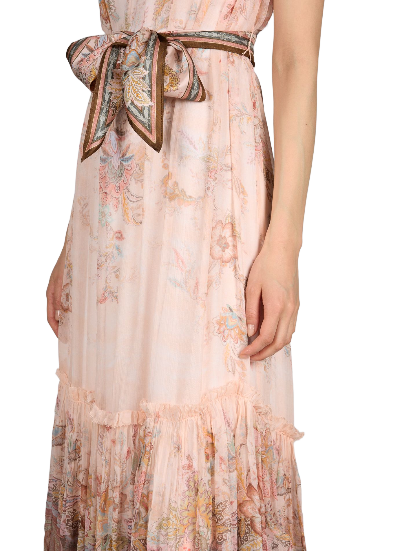 Robe froncée et volantée Alchemy ZIMMERMANN Blanc