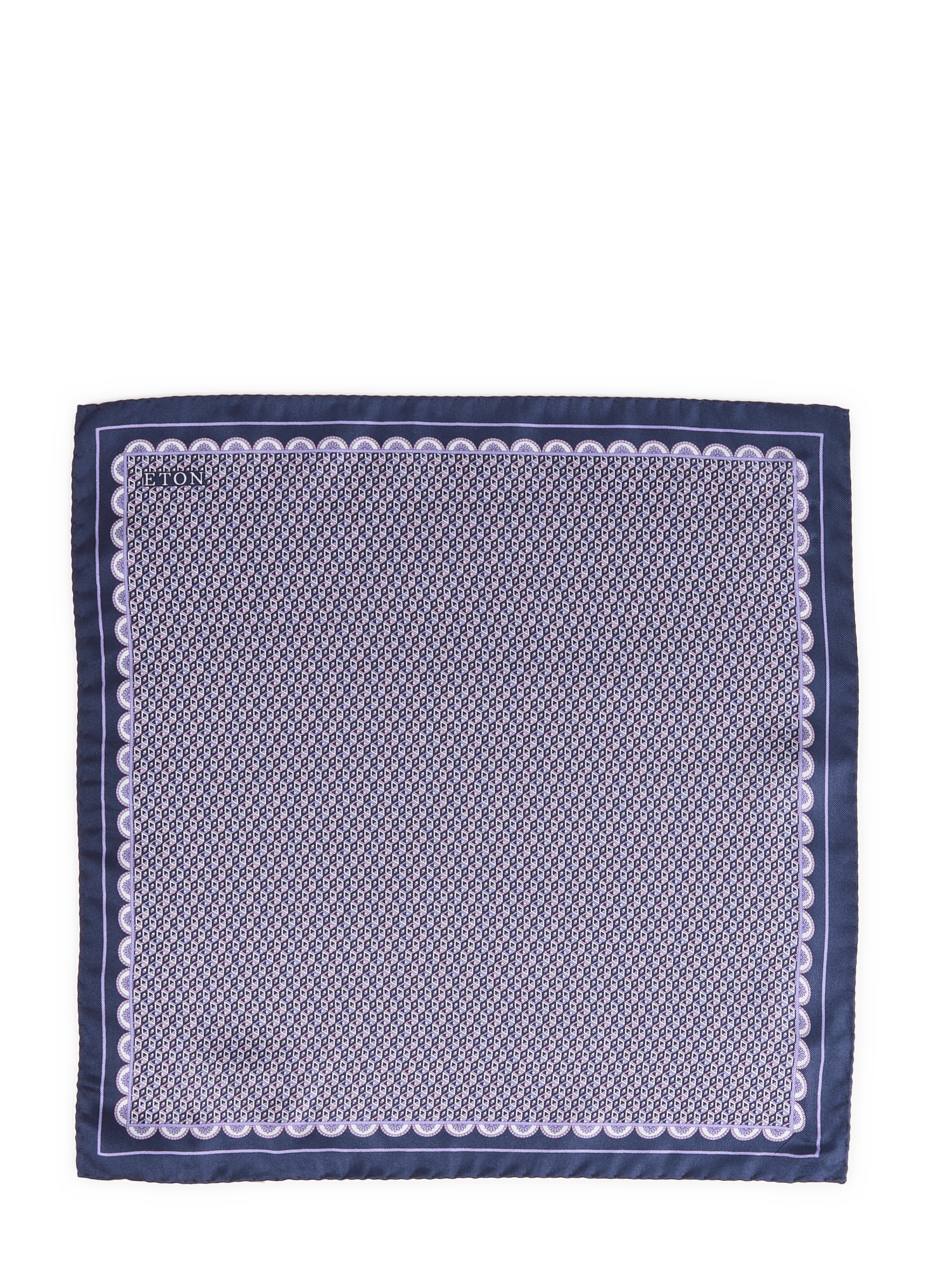 Pochette de costume à motif en soie ETON Violet