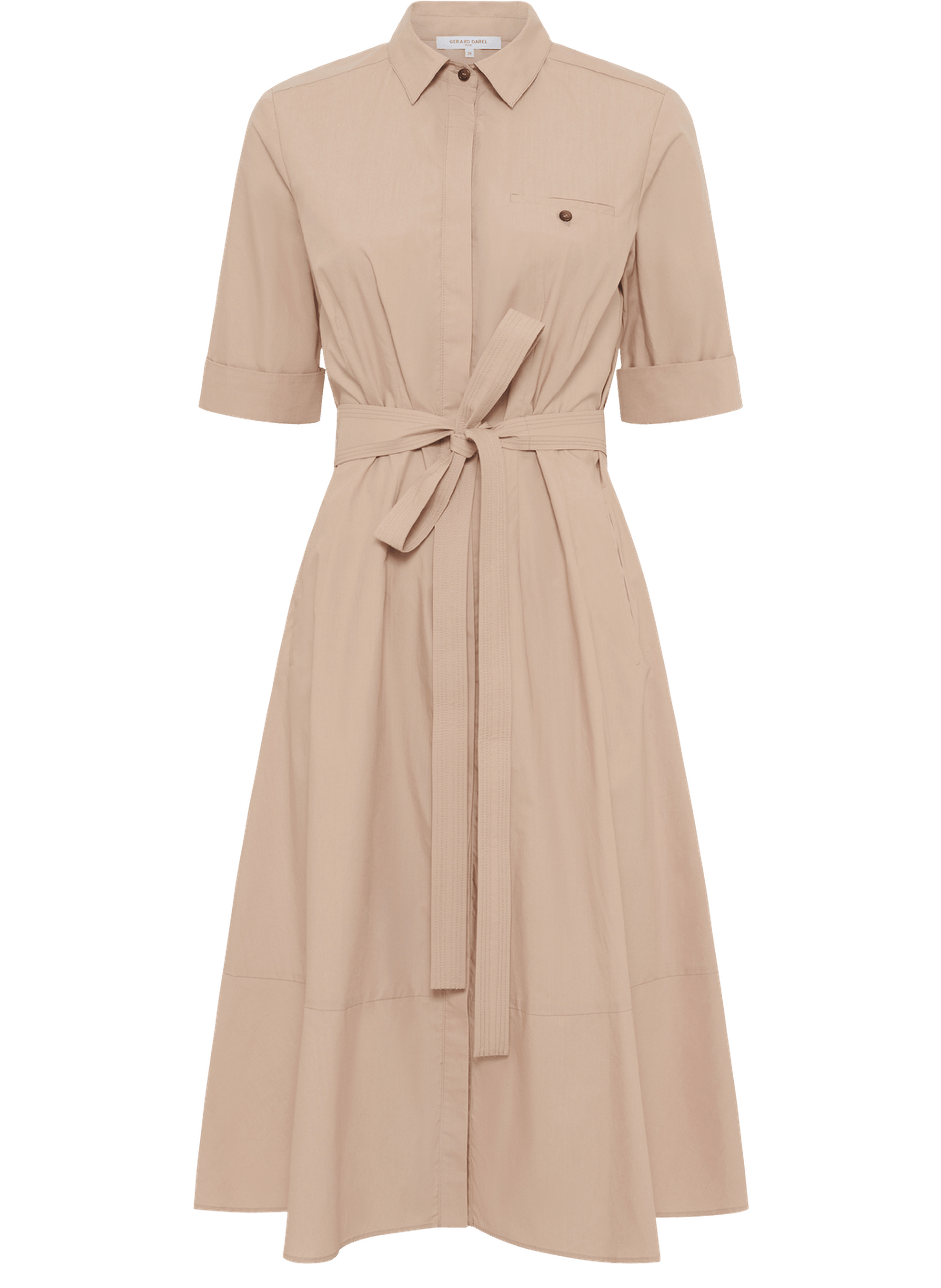 Robe chemise en coton - rana GERARD DAREL Marron