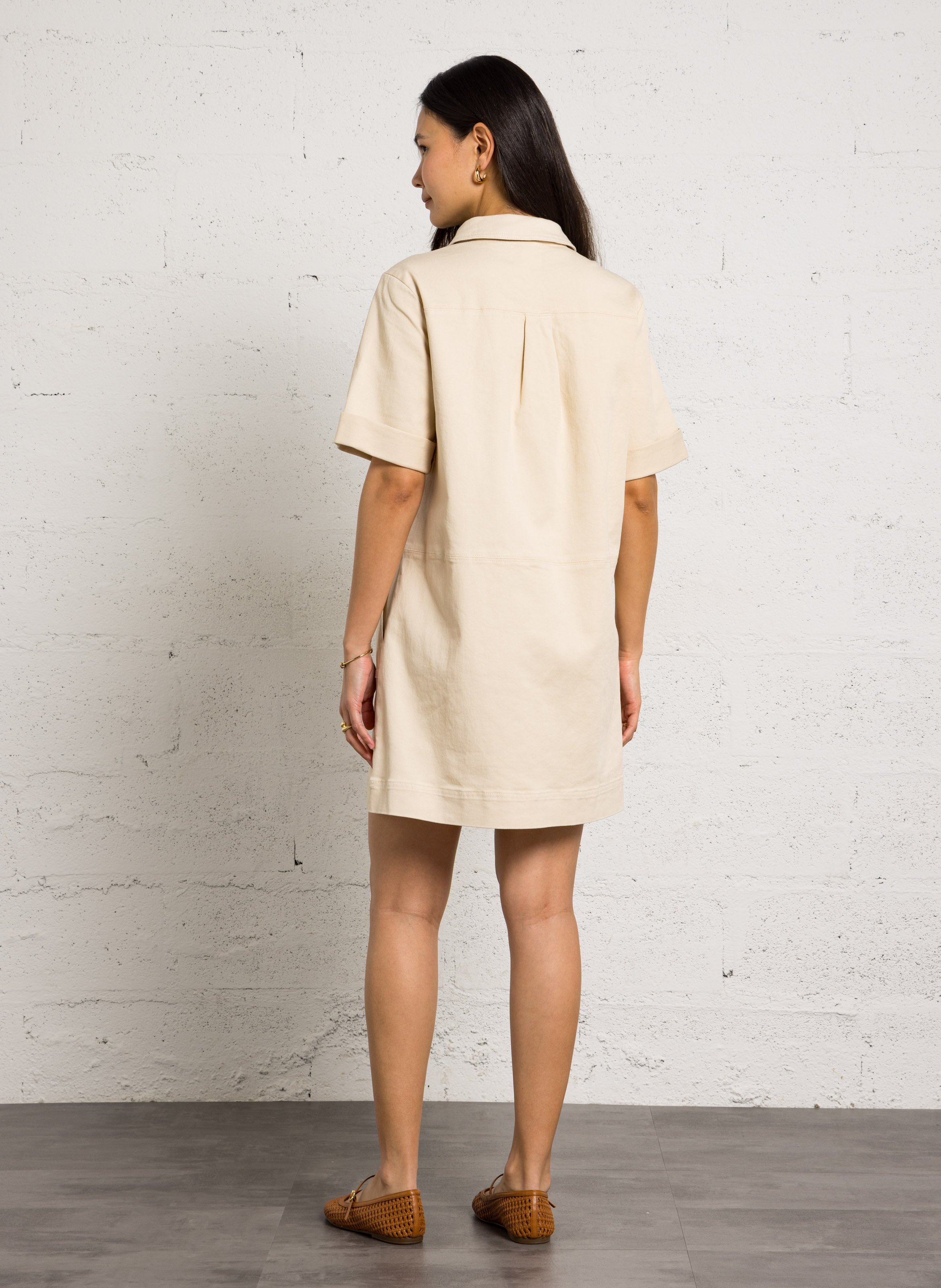 Robe courte col classique blanche MAISON 123 Blanc