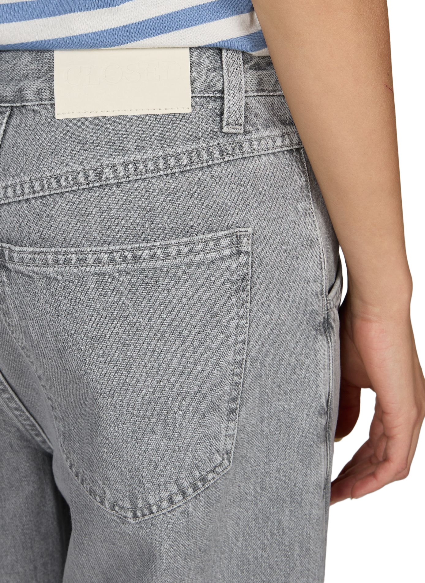 Tapered Cotton Stover-X Jeans CLOSED Grey