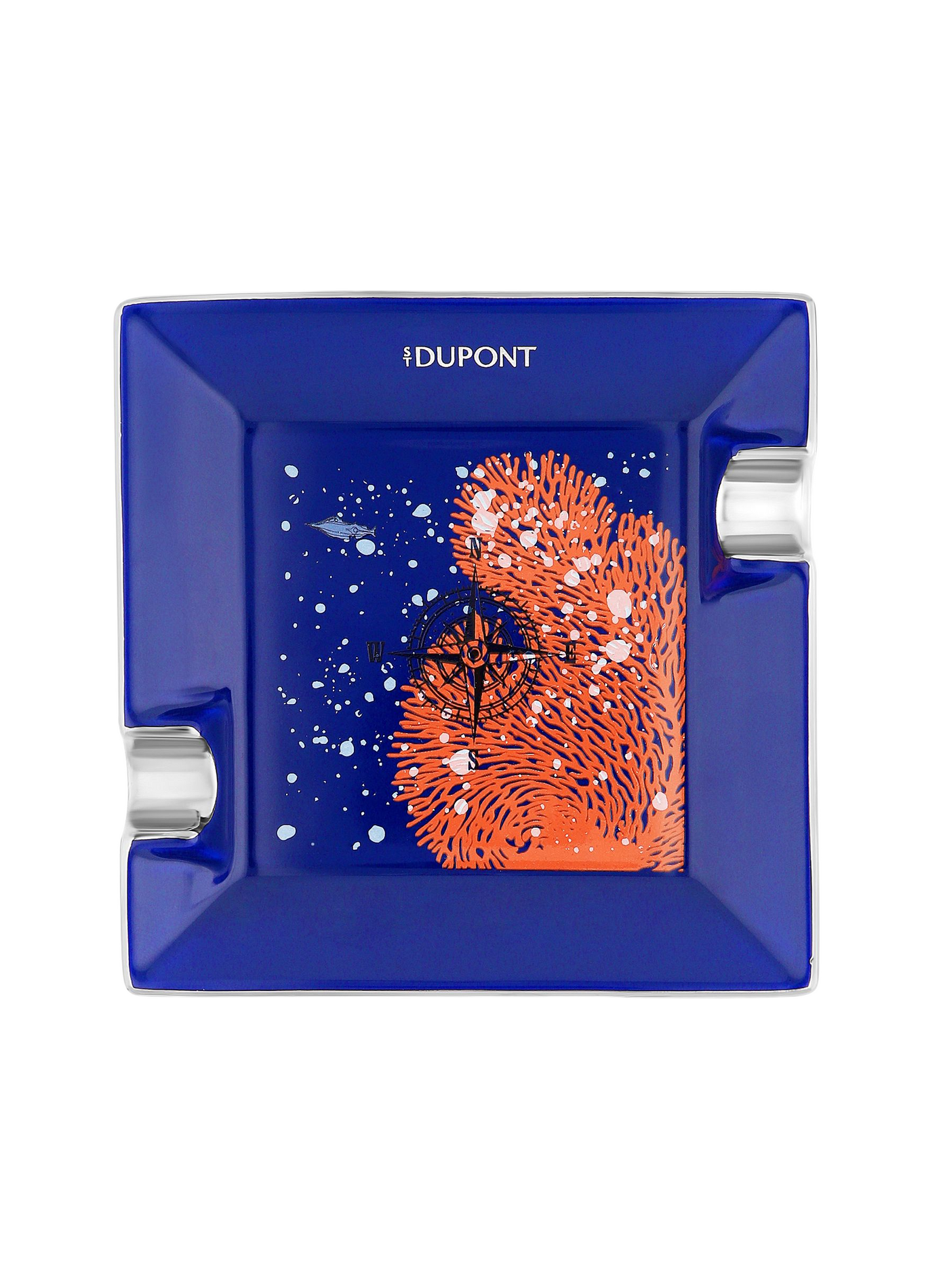 Ashtray 20,000 Leagues Under the Sea in porcelain S.T. DUPONT Blue