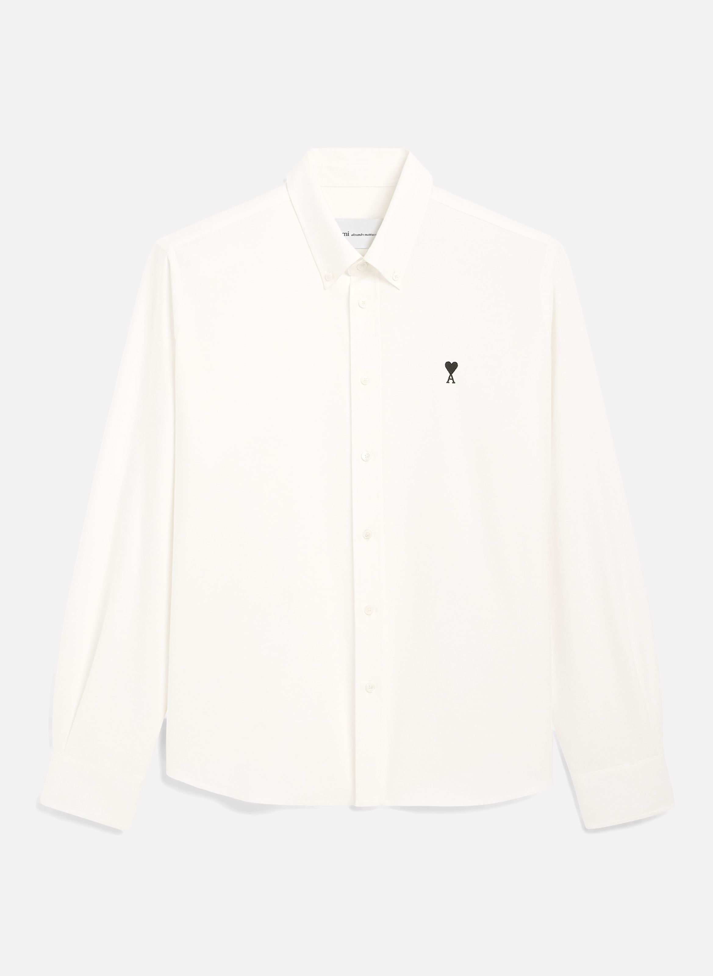 Chemise unisexe en coton ami de coeur AMI PARIS Blanc