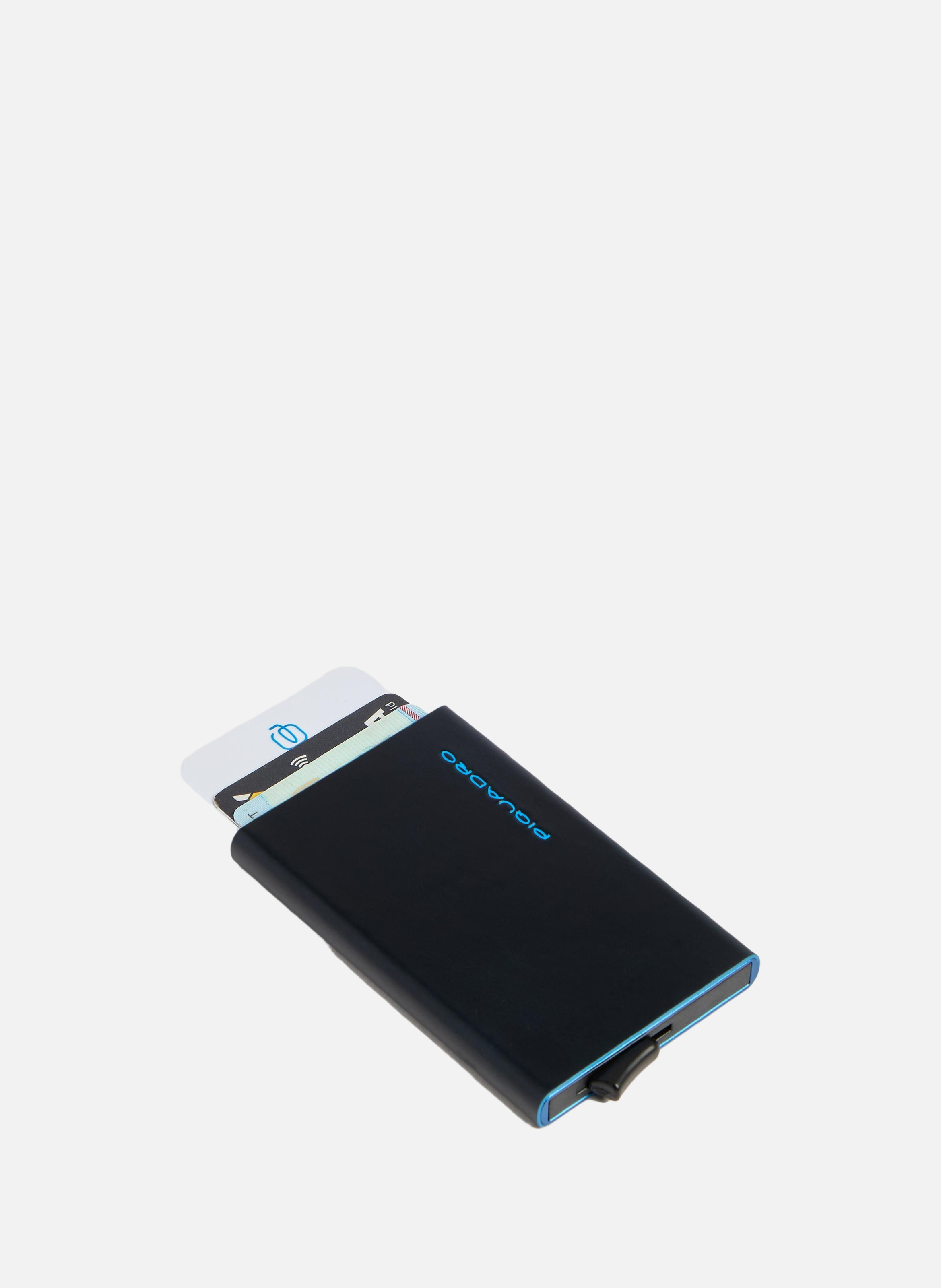 Porte-cartes pop-up automatique PIQUADRO Bleu